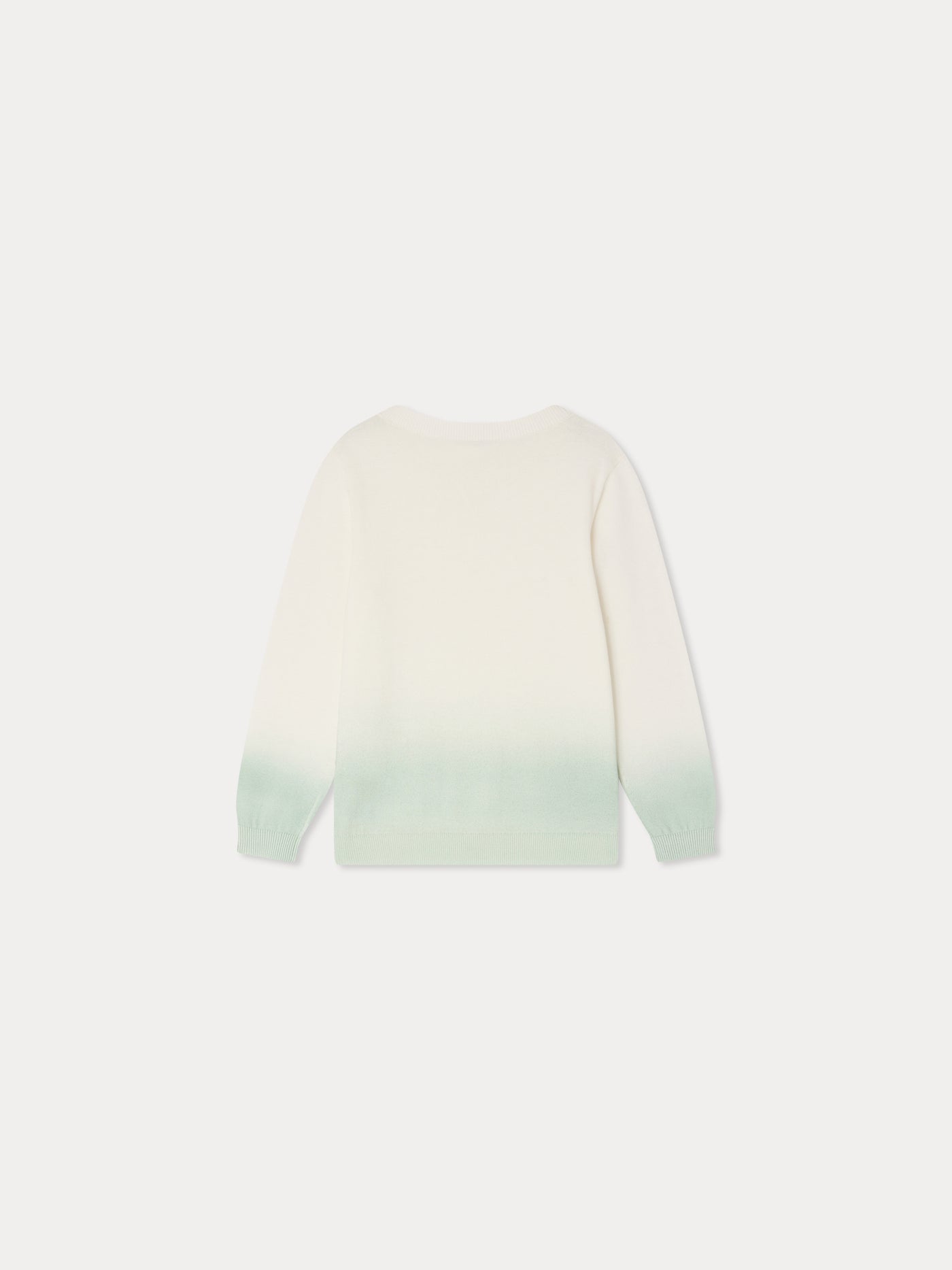 Tahar green dip-dye sweater in organic cotton