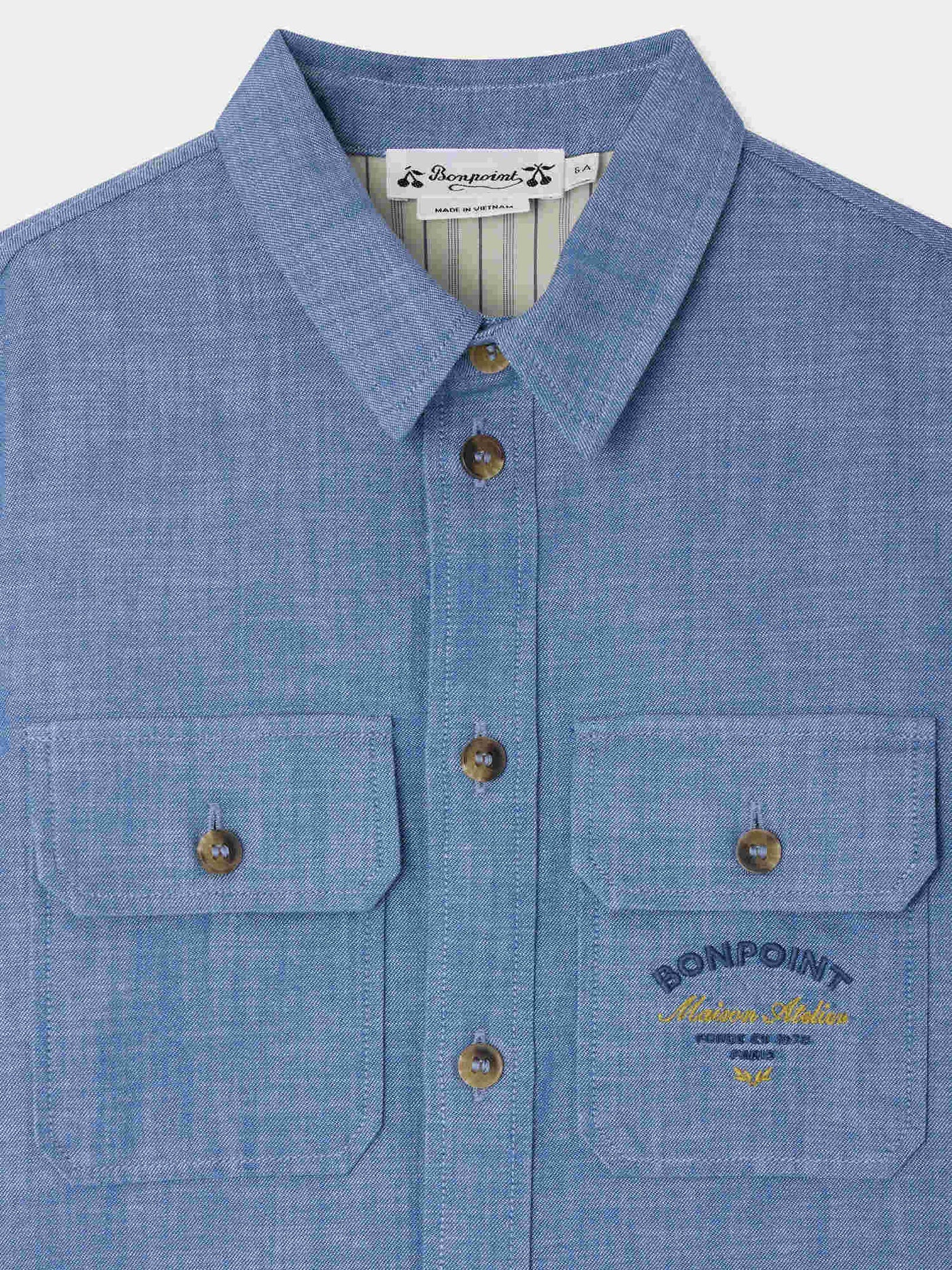 Eddy shirt in organic cotton chambray