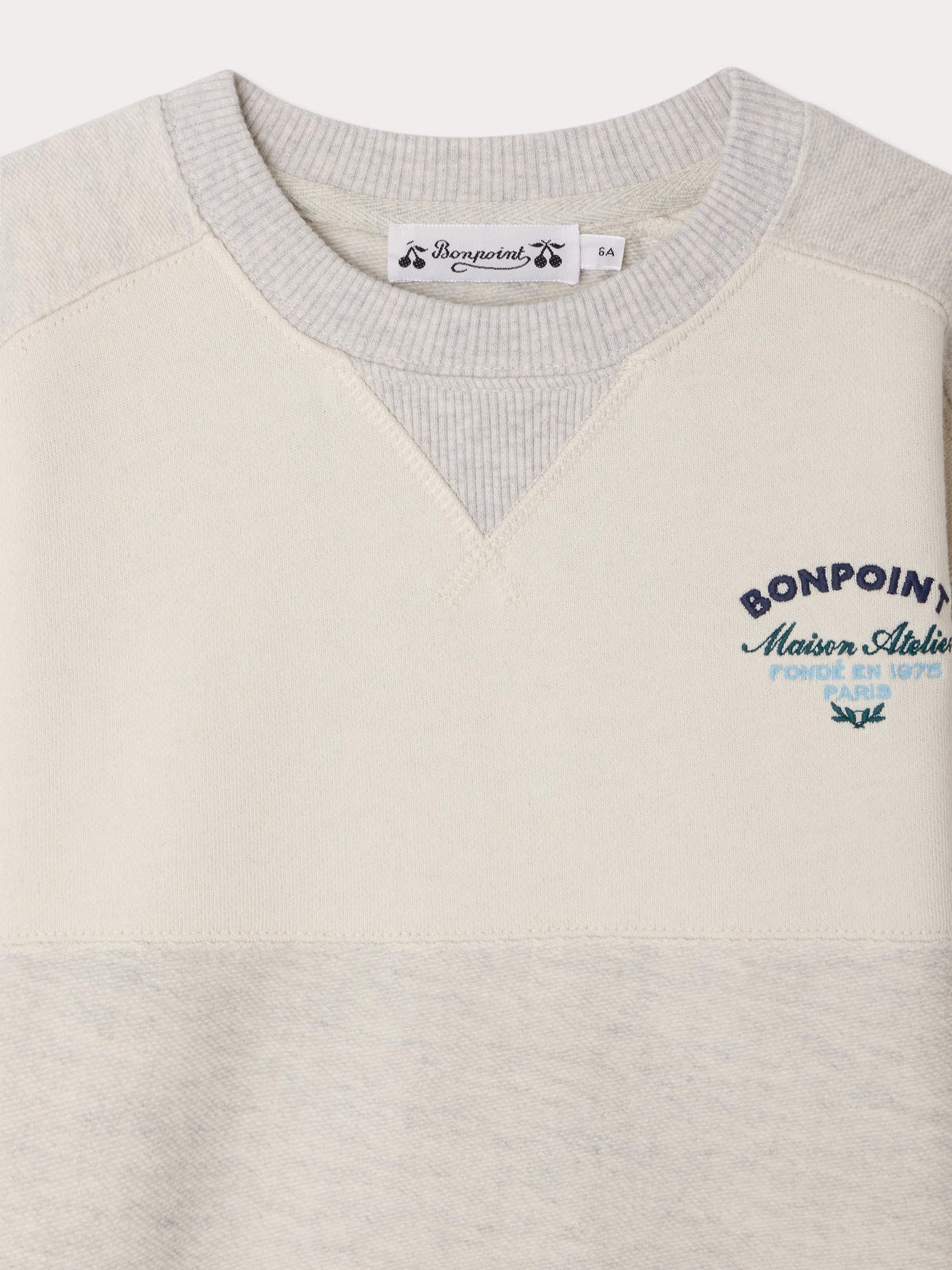 Lael embroidered heather grey sweatshirt