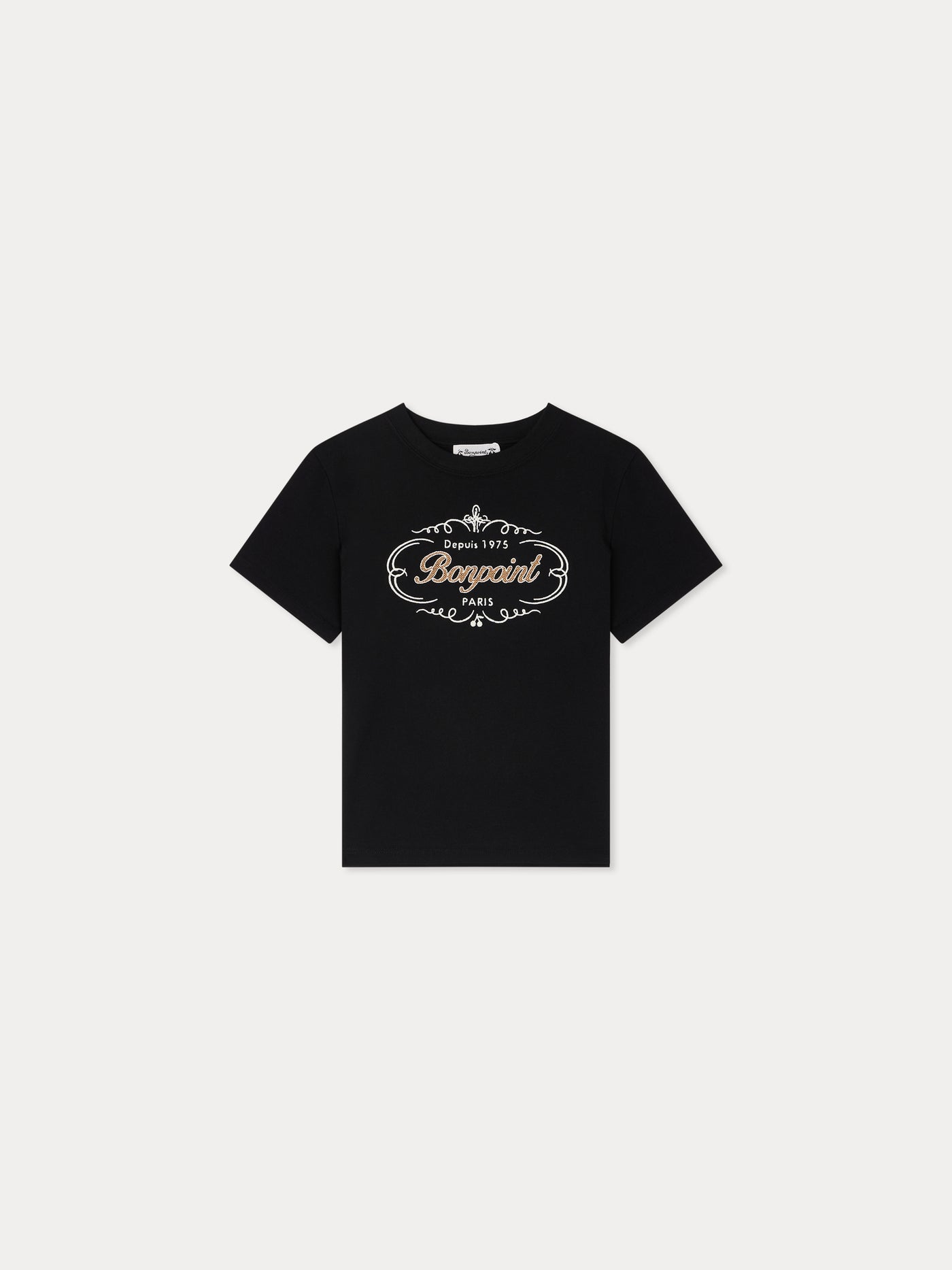 Thibald T-shirt with Heritage logo embroidered in organic cotton