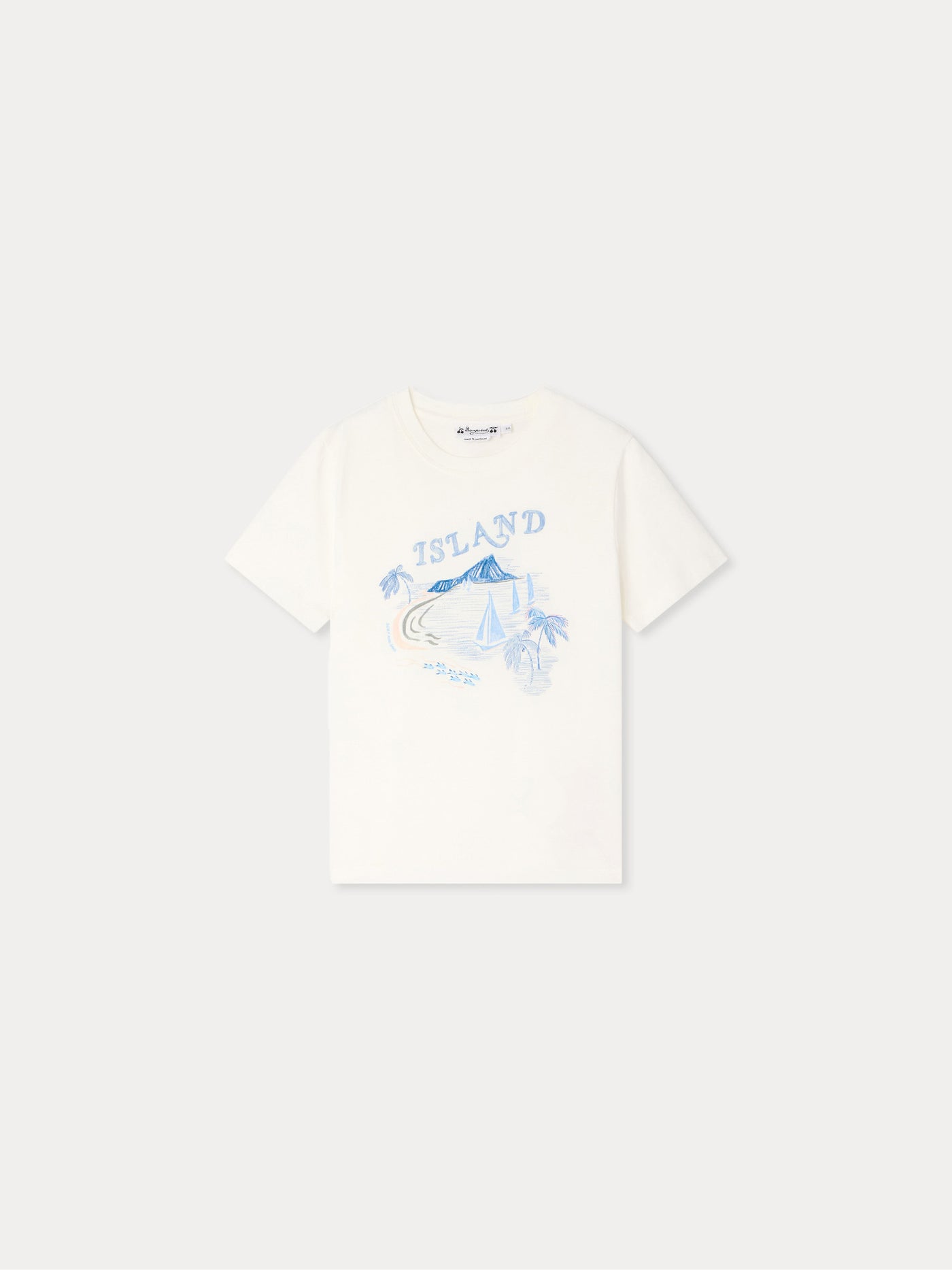 Thibald island print t-shirt in organic cotton