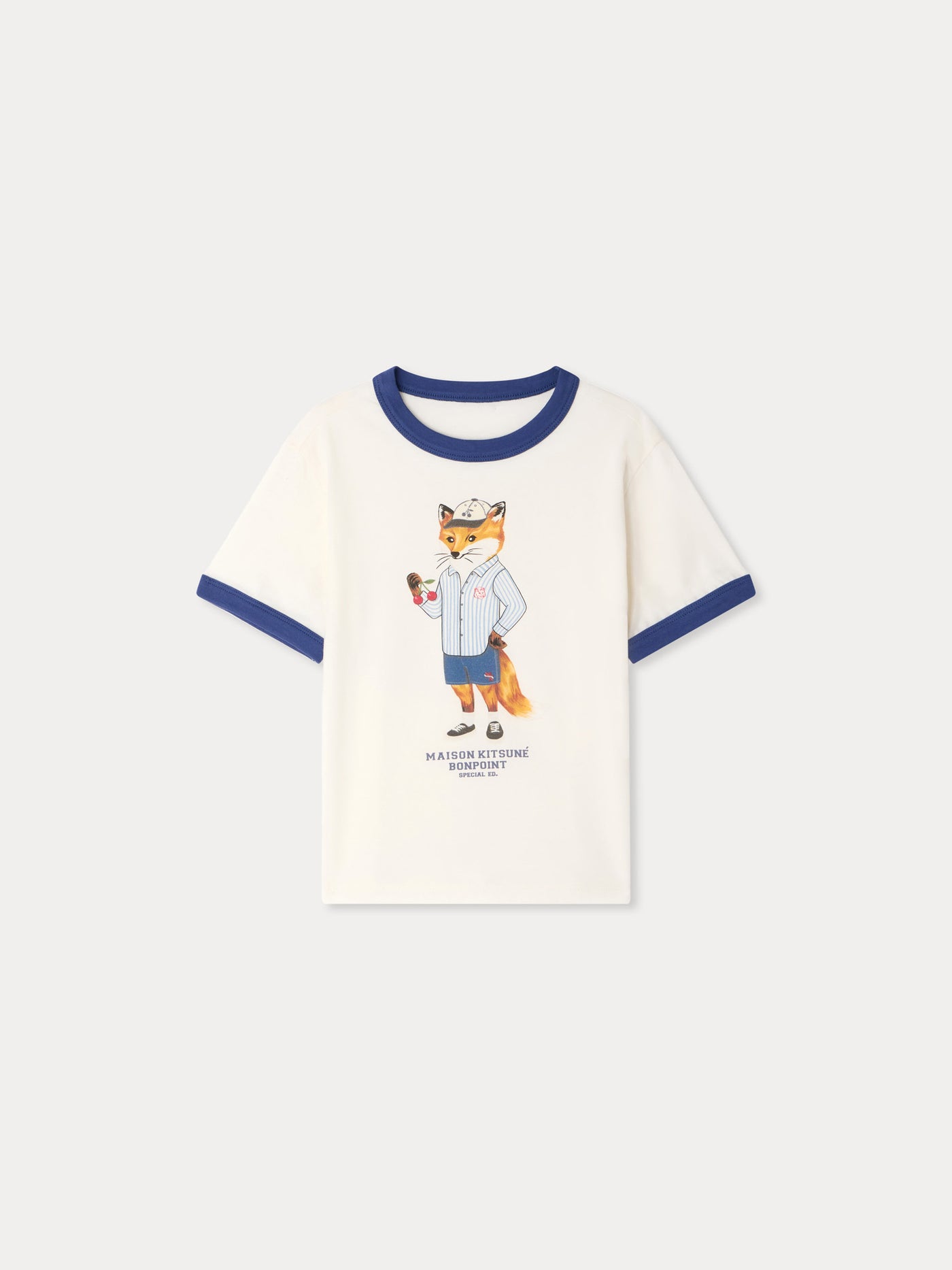 Bonpoint x Maison Kitsuné Akiva T-shirt with fox print in organic cotton