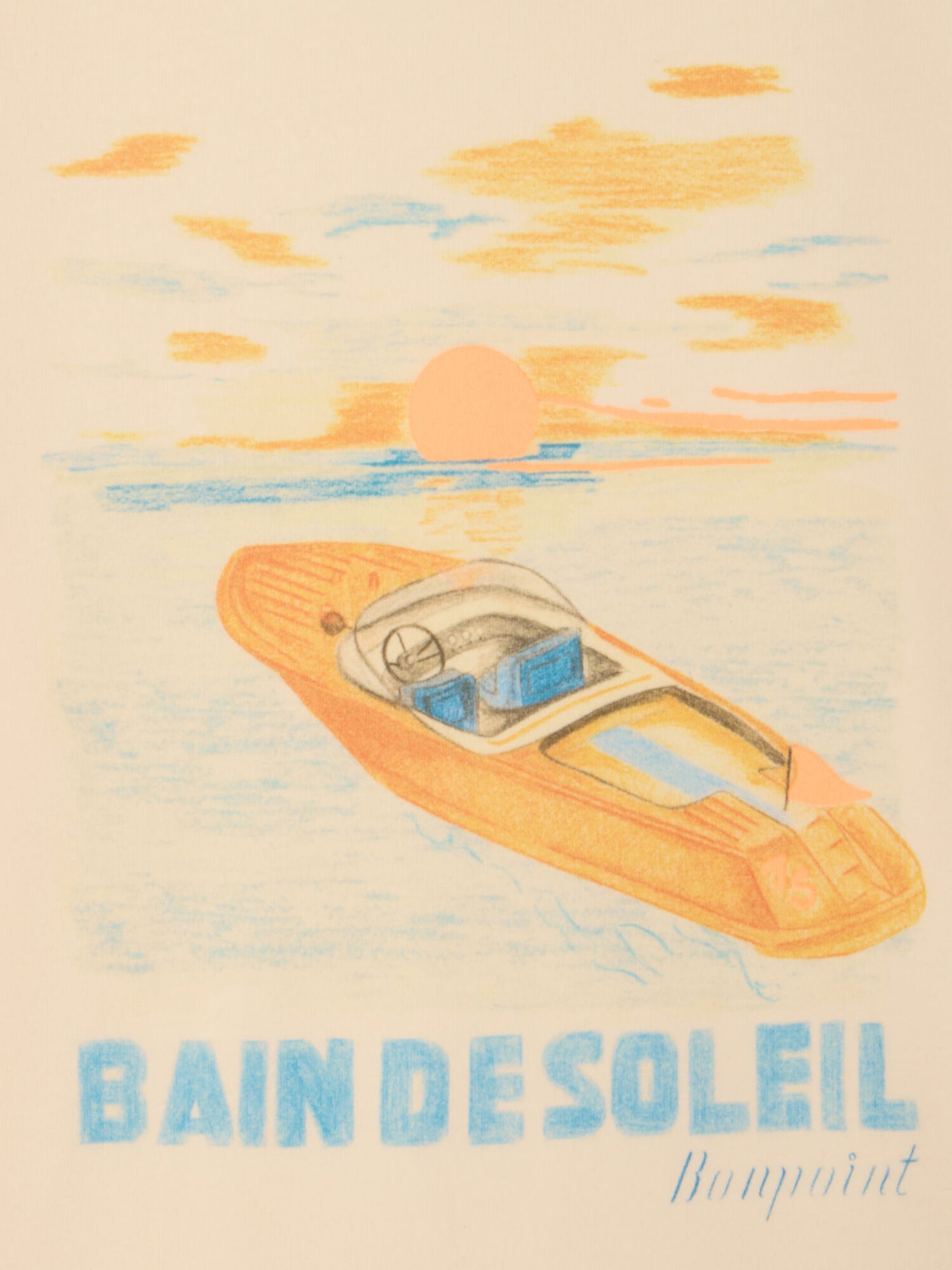 Thibald "bain de soleil" print t-shirt in organic cotton