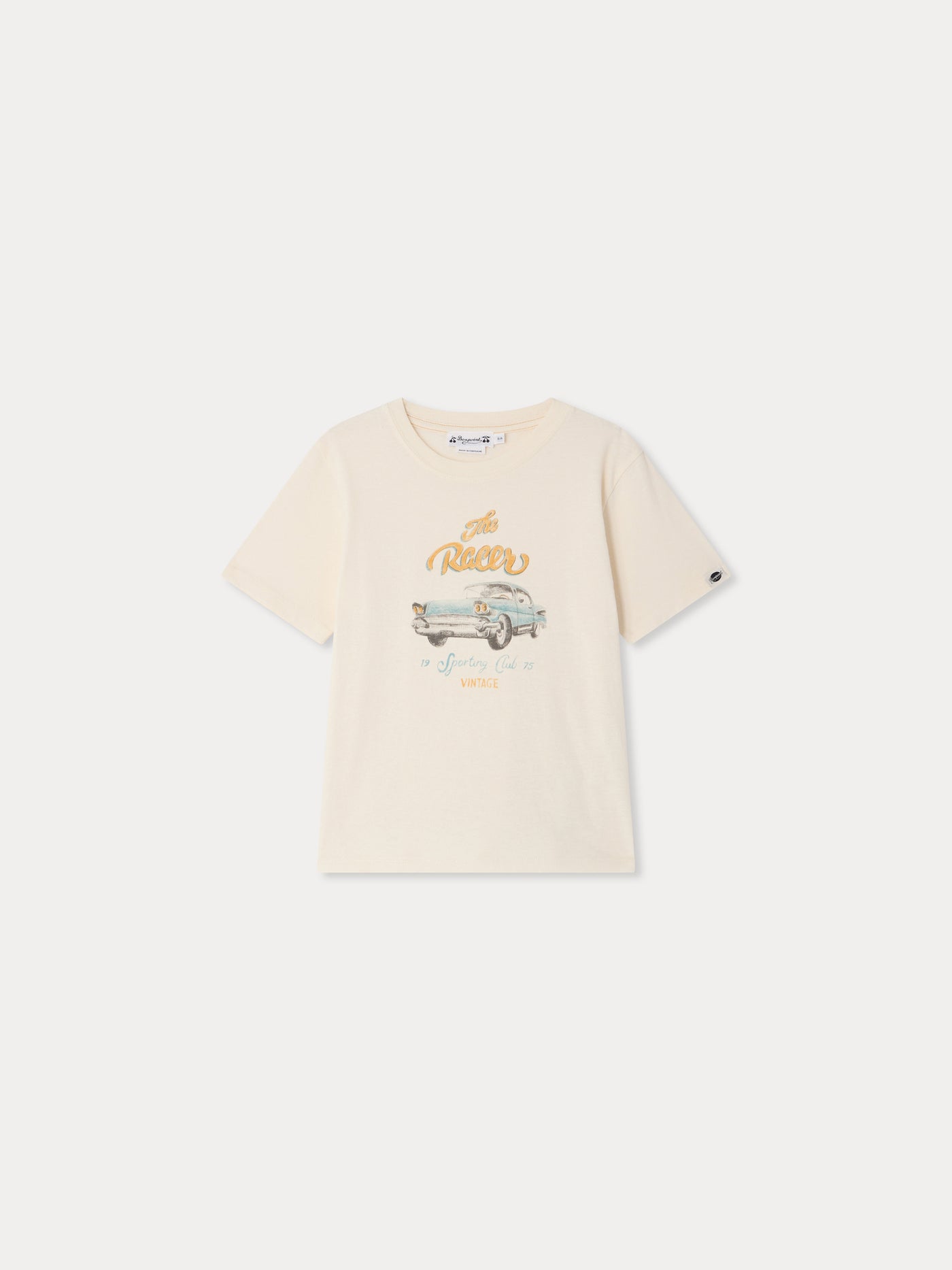 Thibald car print t-shirt in organic cotton