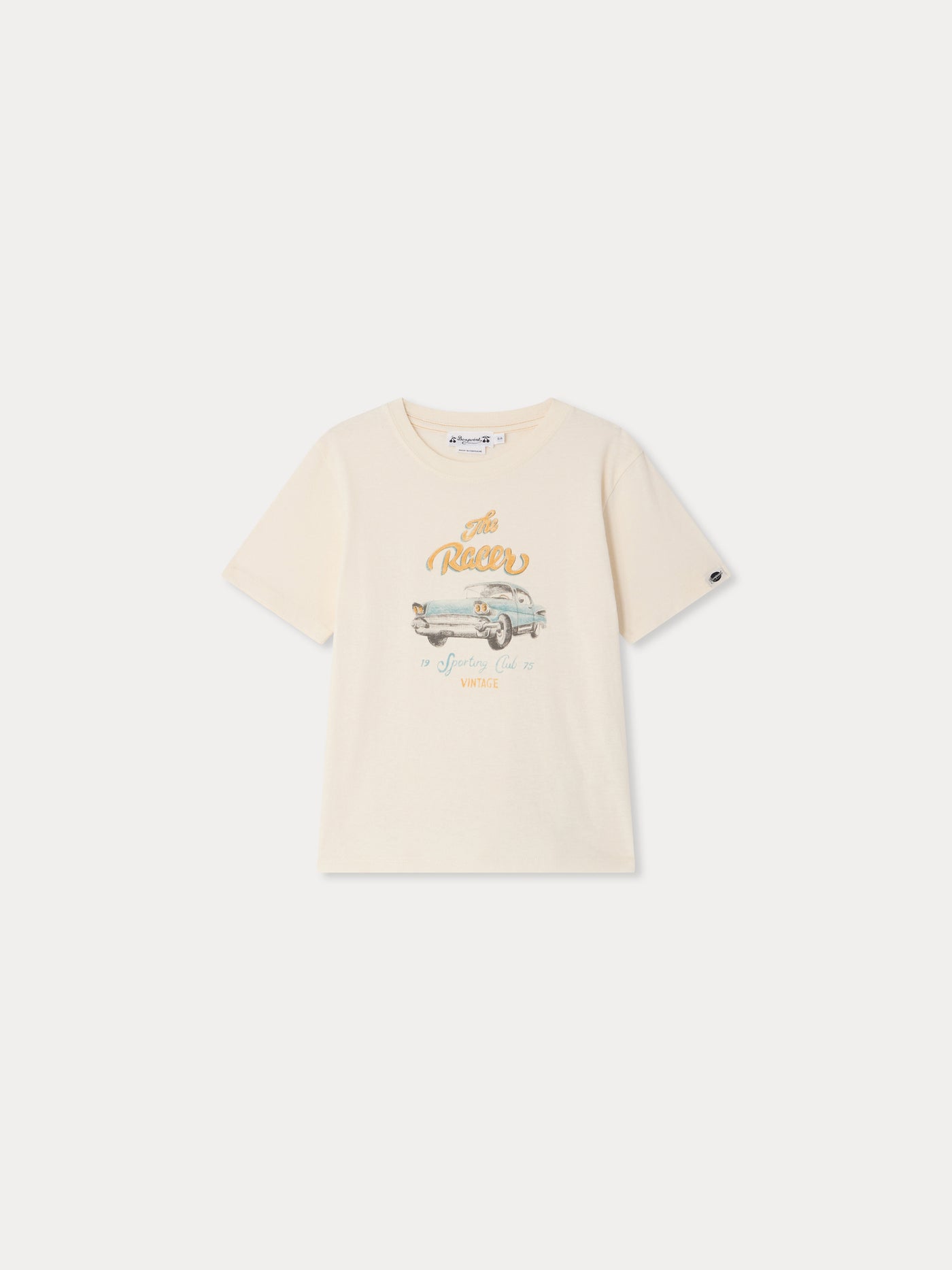 Thibald car print t-shirt in organic cotton
