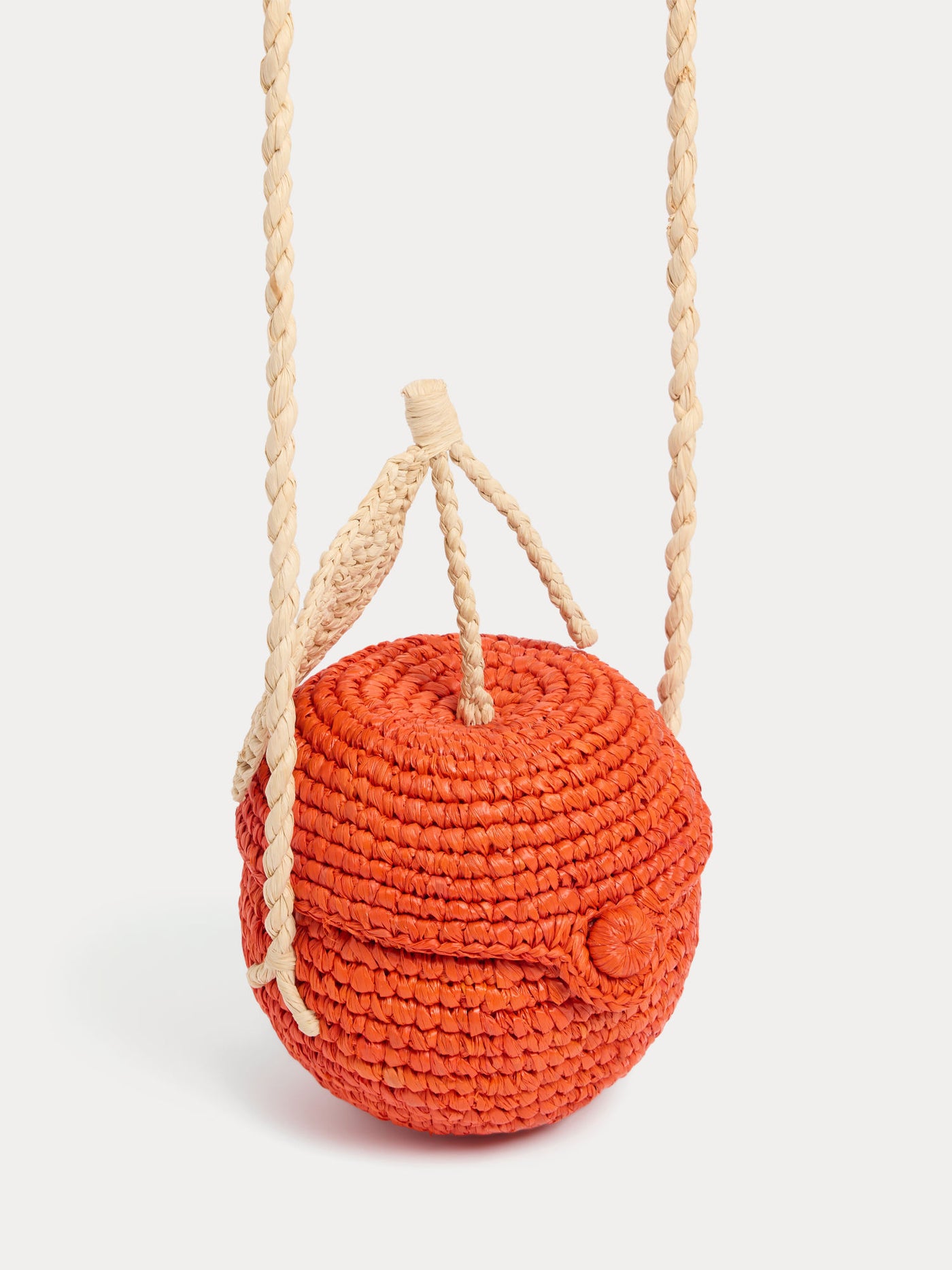 Laney handmade cherry raffia bag