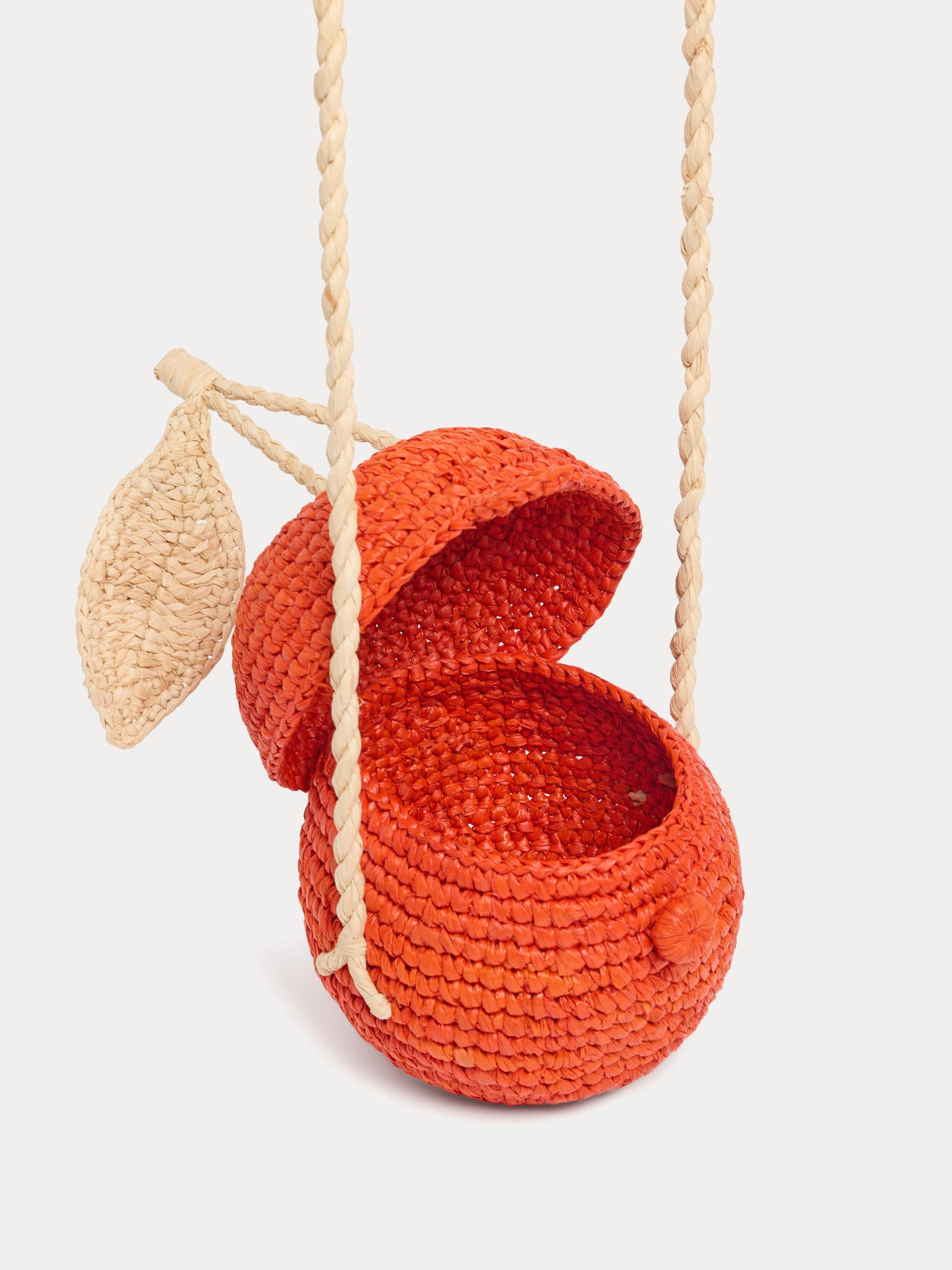 Laney handmade cherry raffia bag