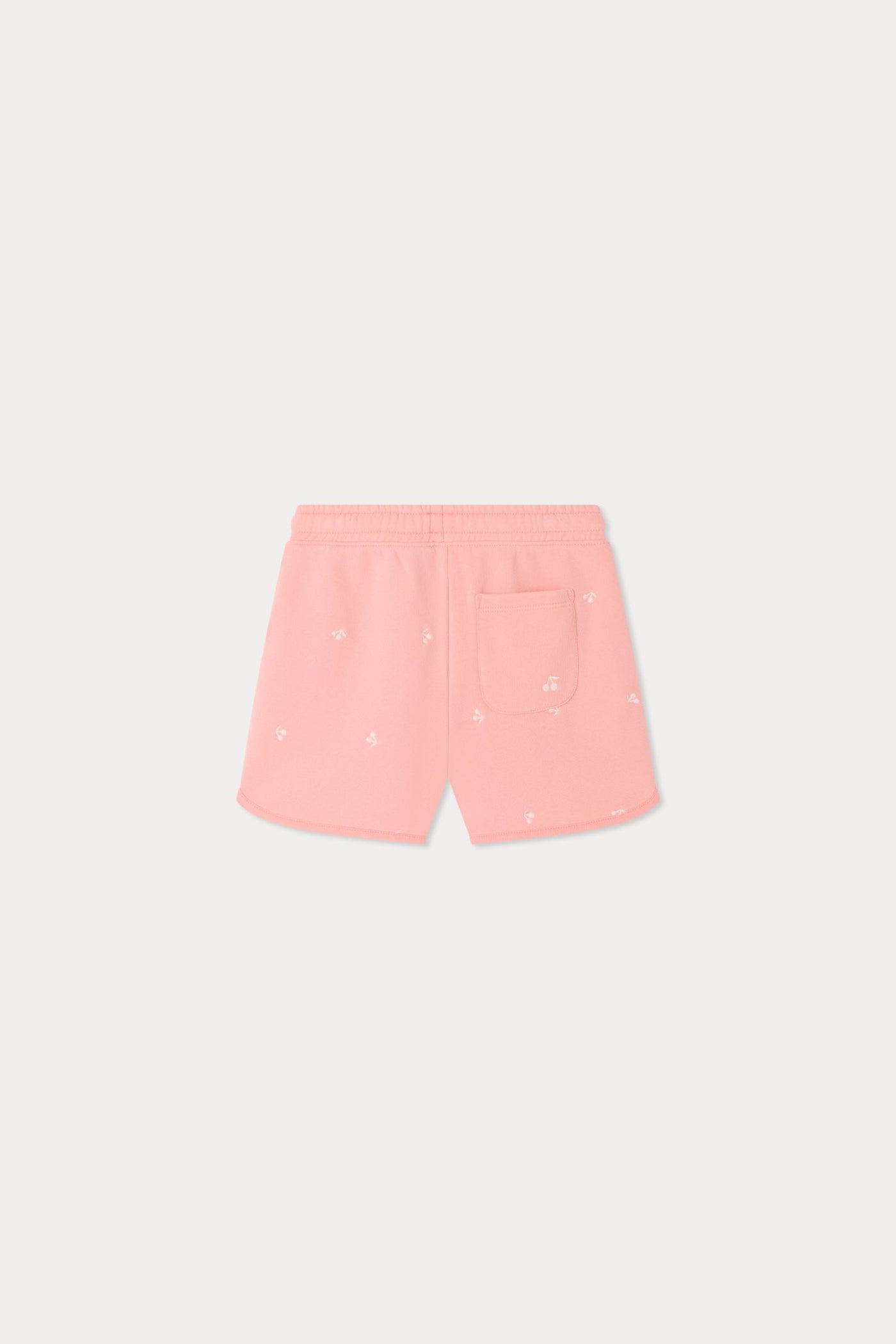 Caroline fleece shorts with cherry embroidery made from organic cotton