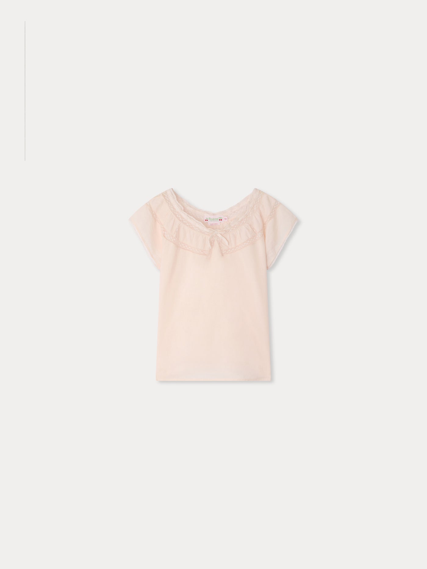 Leana blouse in organic cotton voile and Calais lace