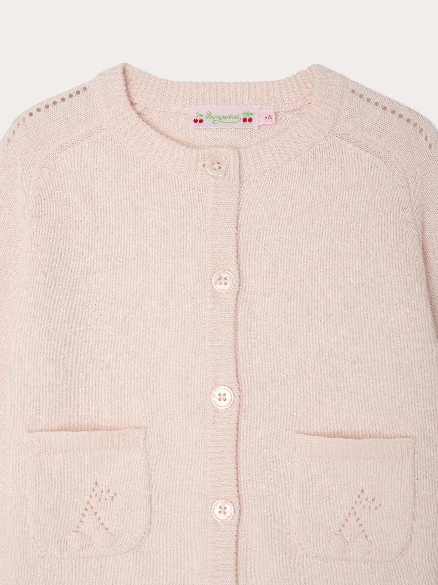 Elisea round neck cardigan in organic cotton