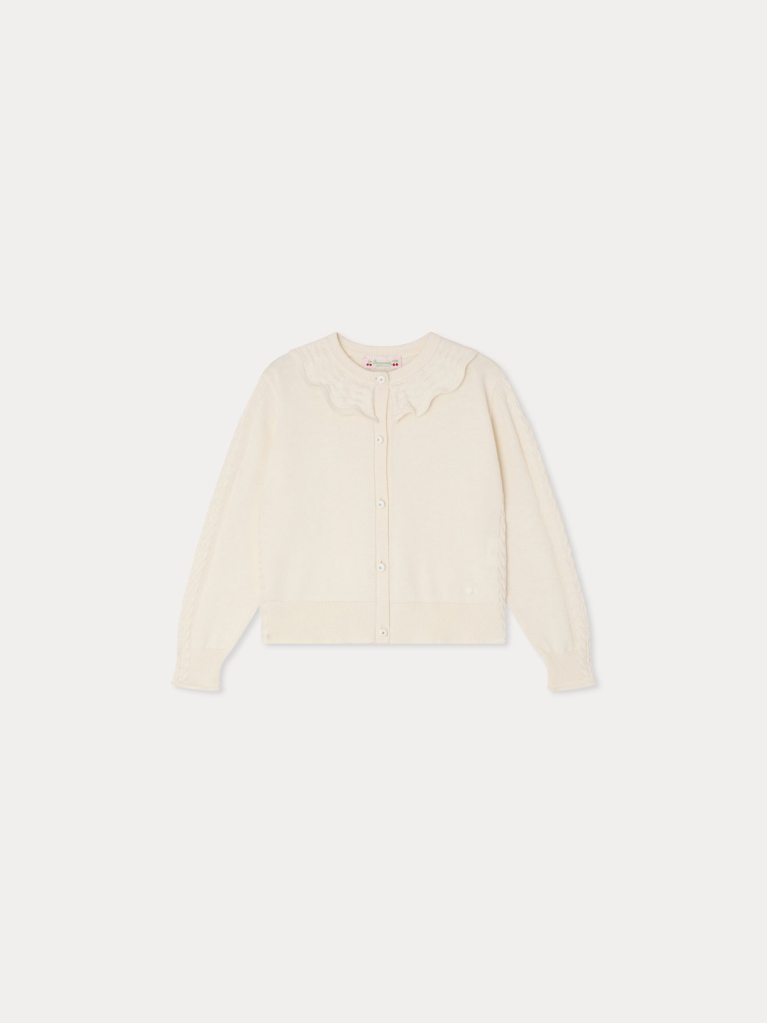 トップス CFCL LOUVER CARDIGAN Lueur cardigan with ruffles in organic cotton and cashmere • Bonpoint
