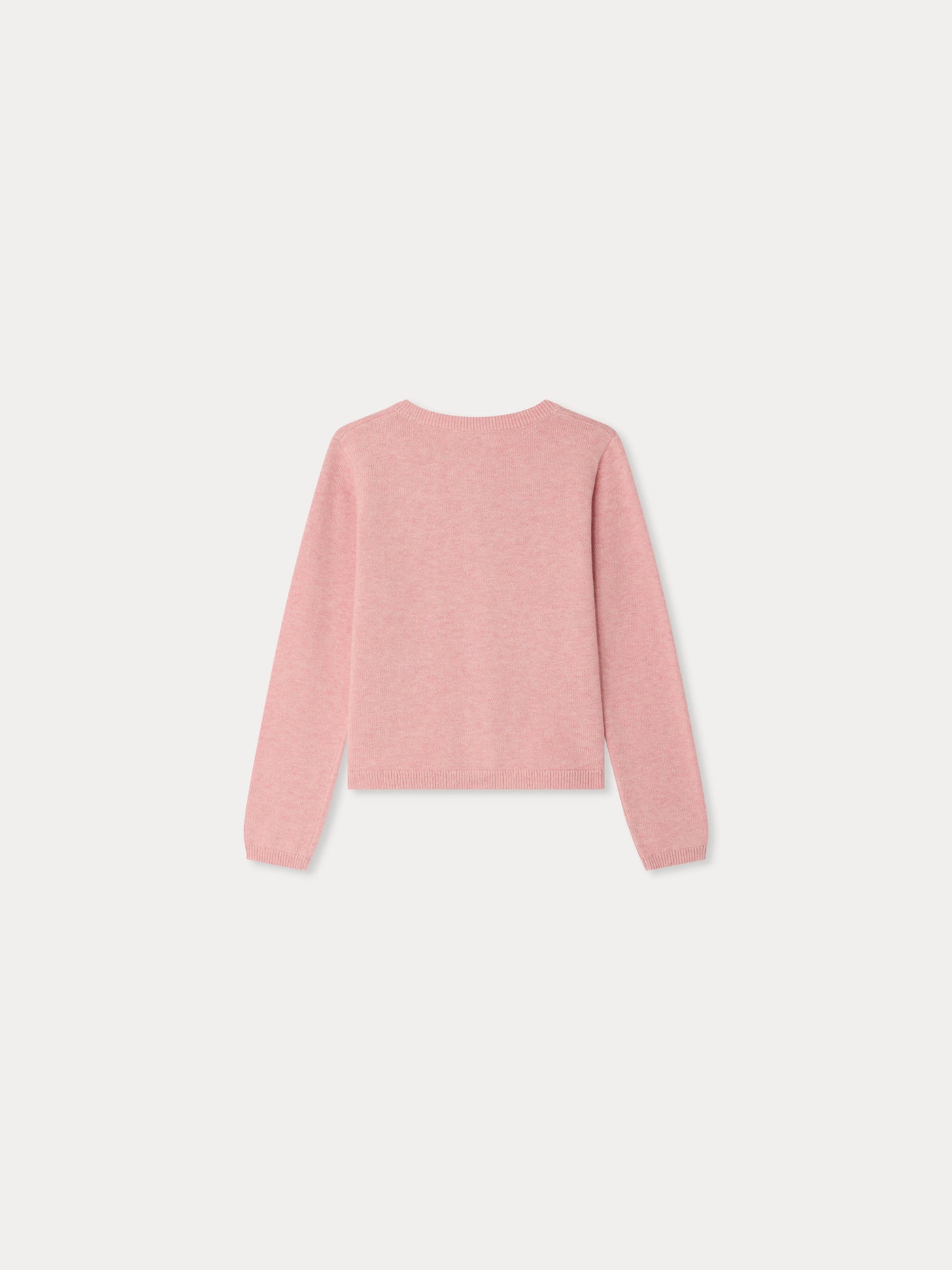 Lilith cardigan with round neck and hand-embroidered cherries