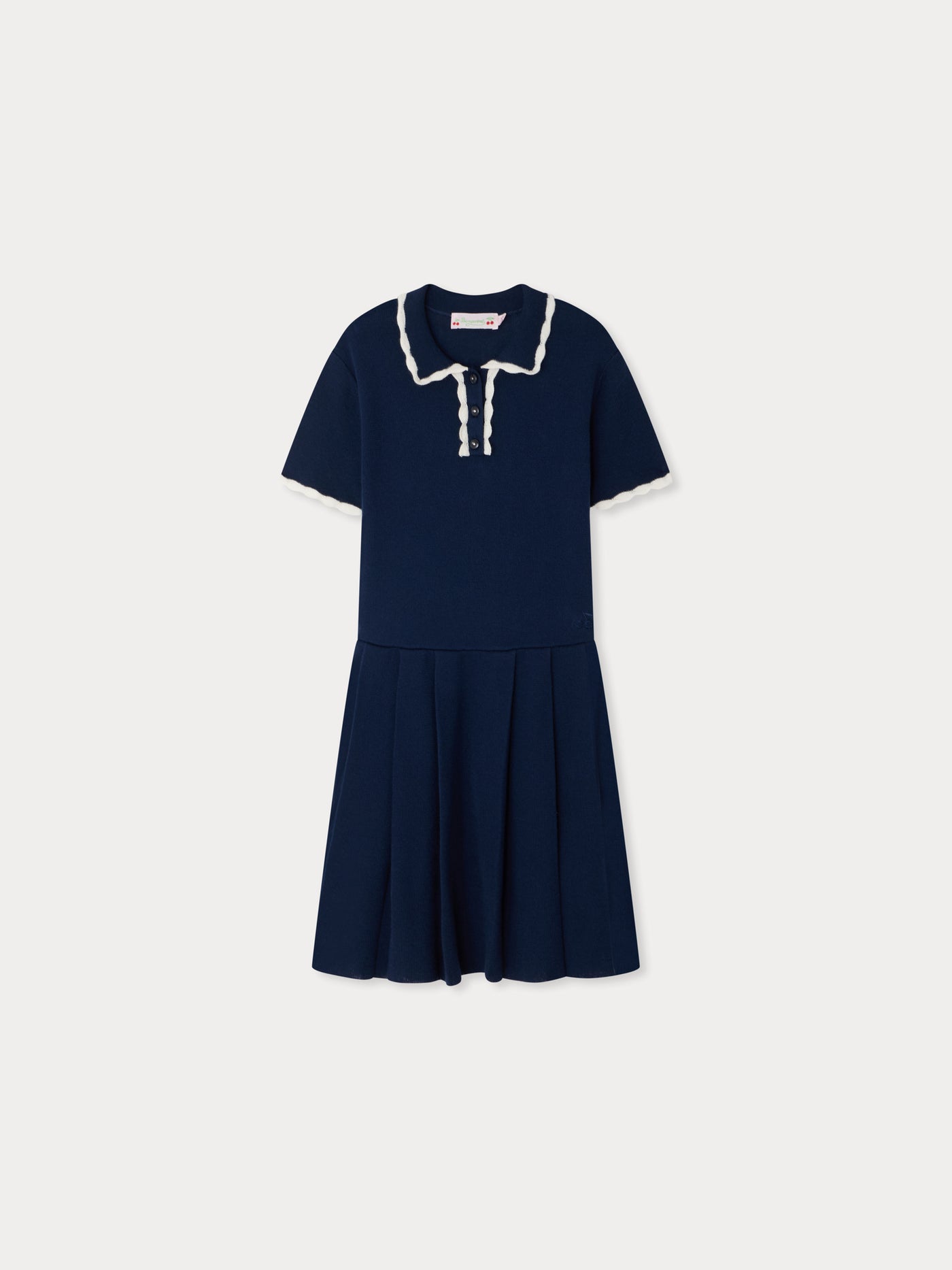 Lubua pleated dress in organic cotton