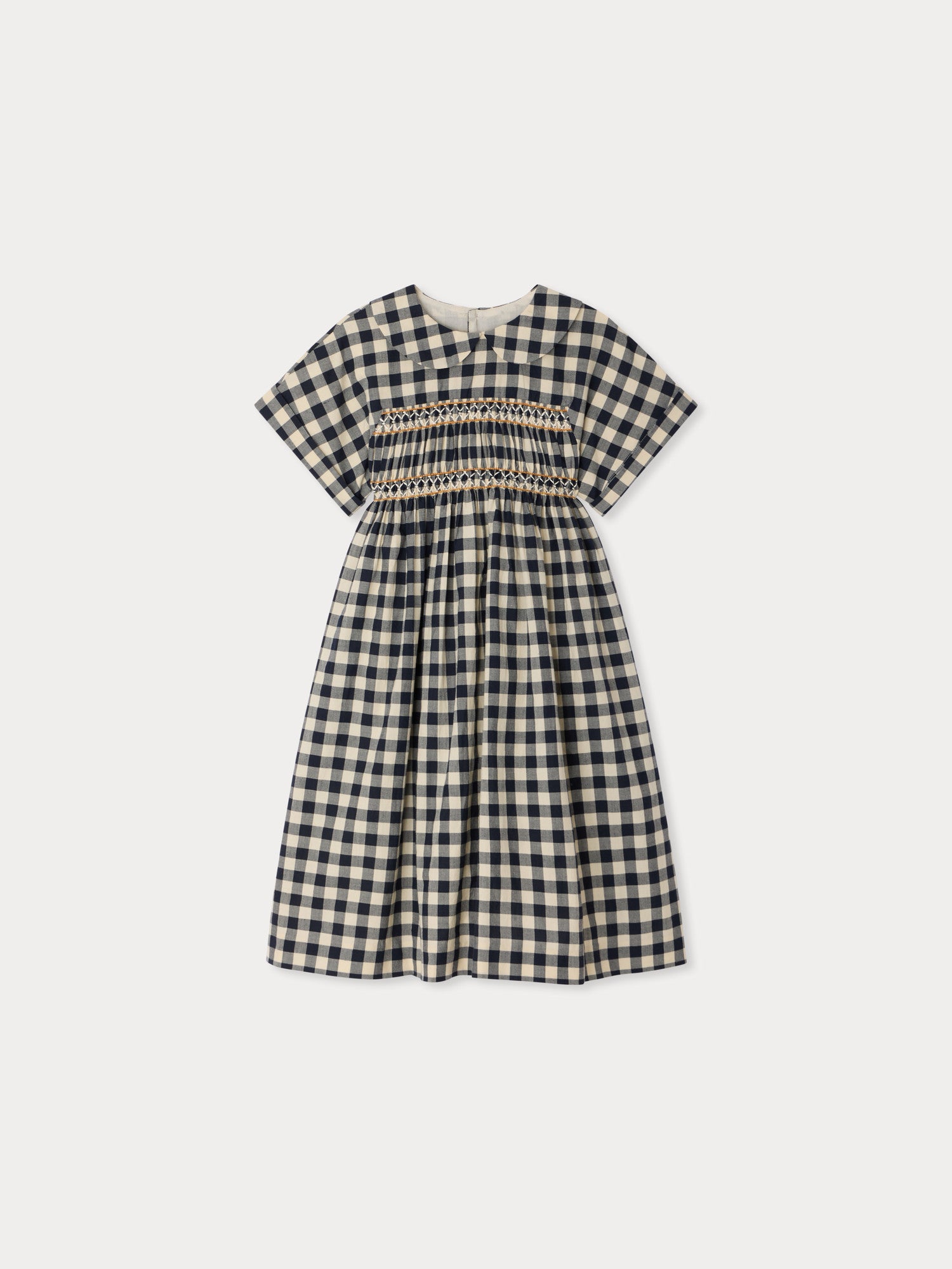 Lelou smocked and hand-embroidered dress • Bonpoint