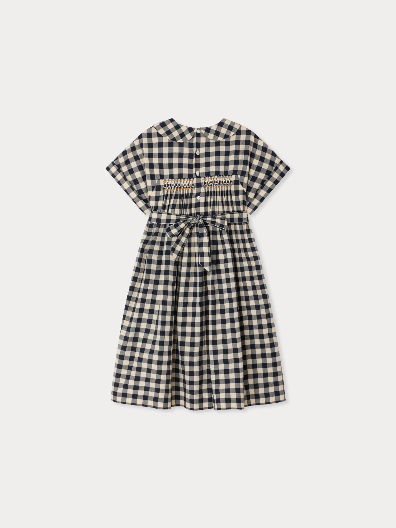 Lelou smocked and hand-embroidered dress • Bonpoint
