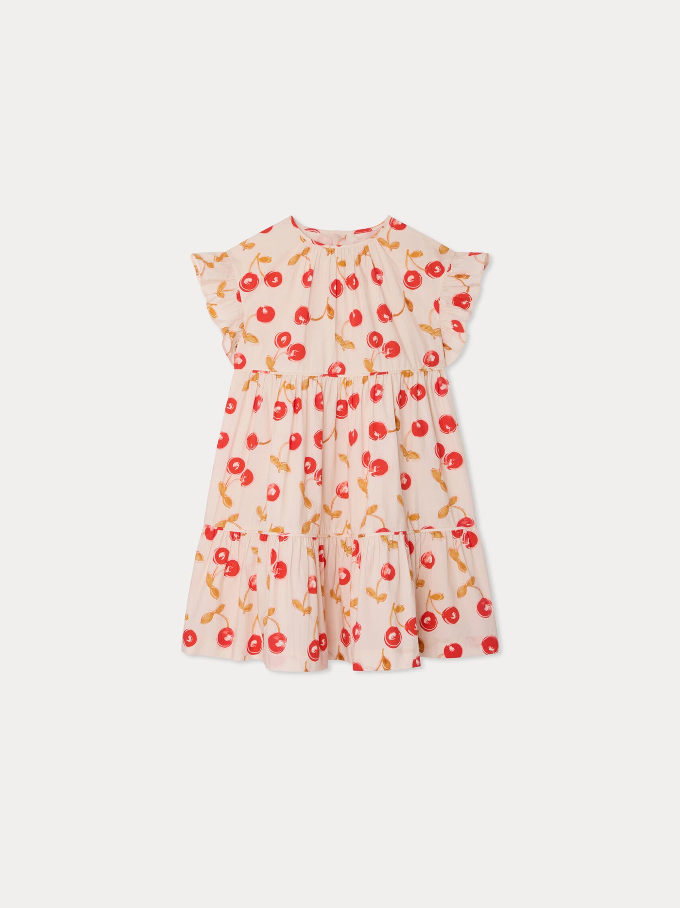 Leontine dress with ruffles in organic cotton