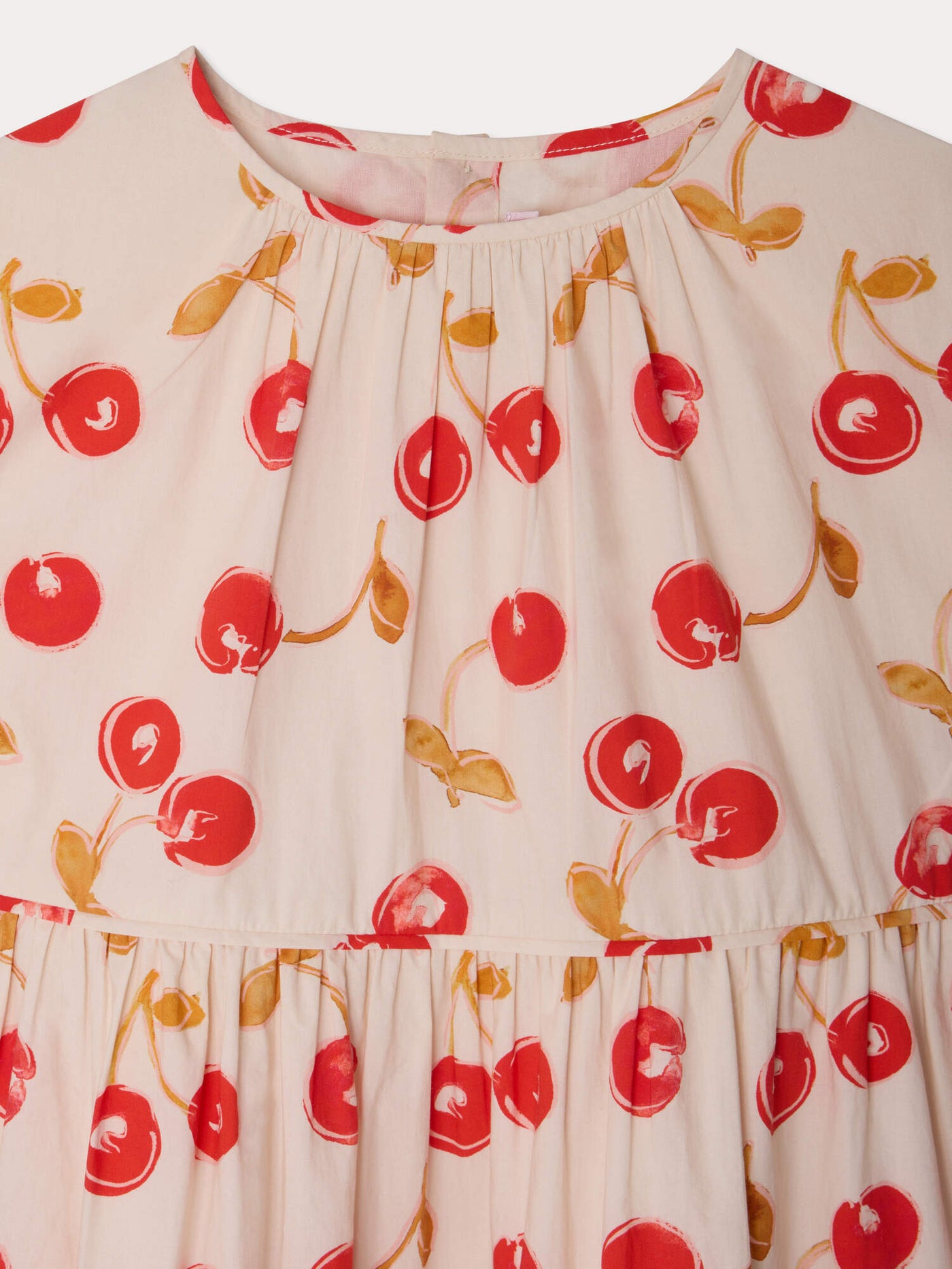Leontine dress with ruffles in organic cotton