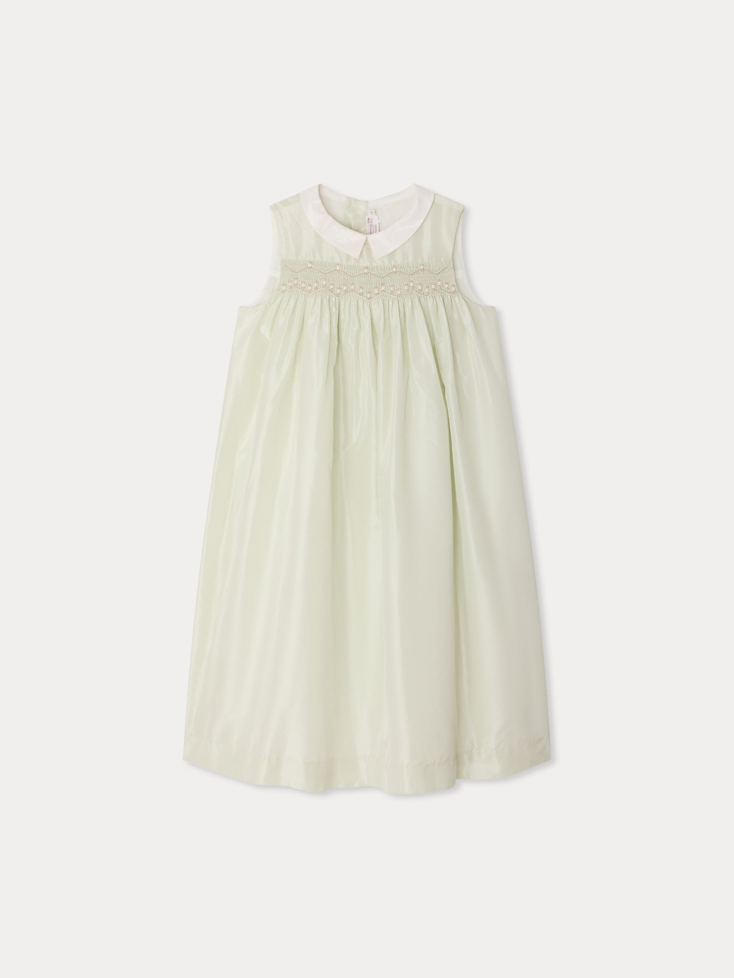 Bonpoint ベビー　シルクドレス Ciliegia smocked and hand-embroidered silk dress • Bonpoint