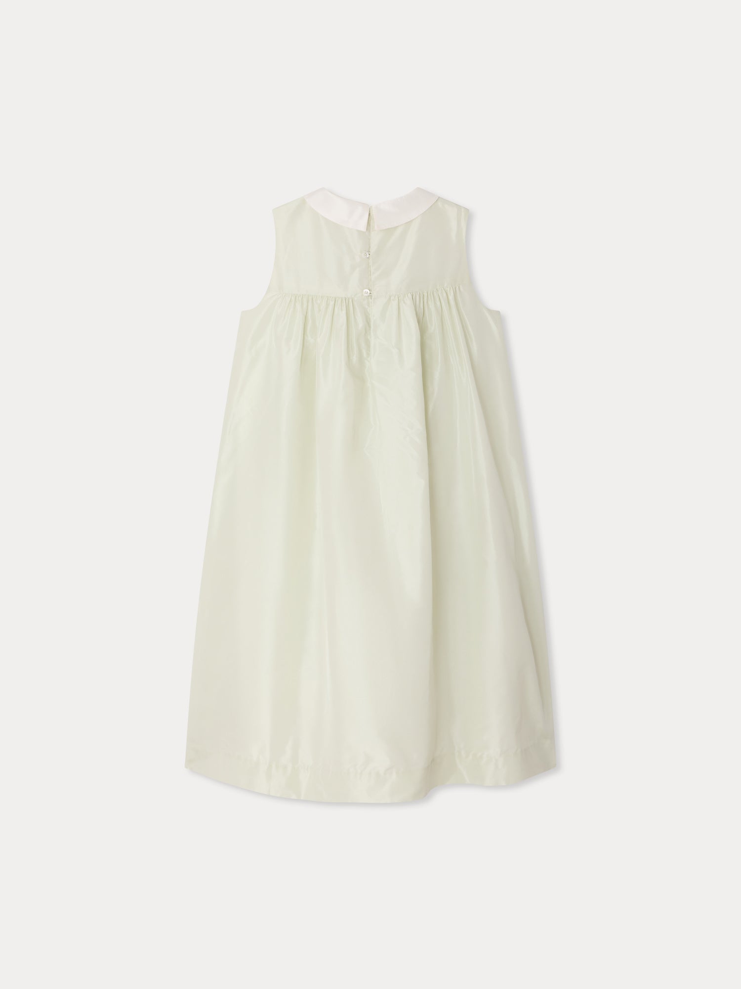Ciliegia smocked and hand-embroidered silk dress • Bonpoint
