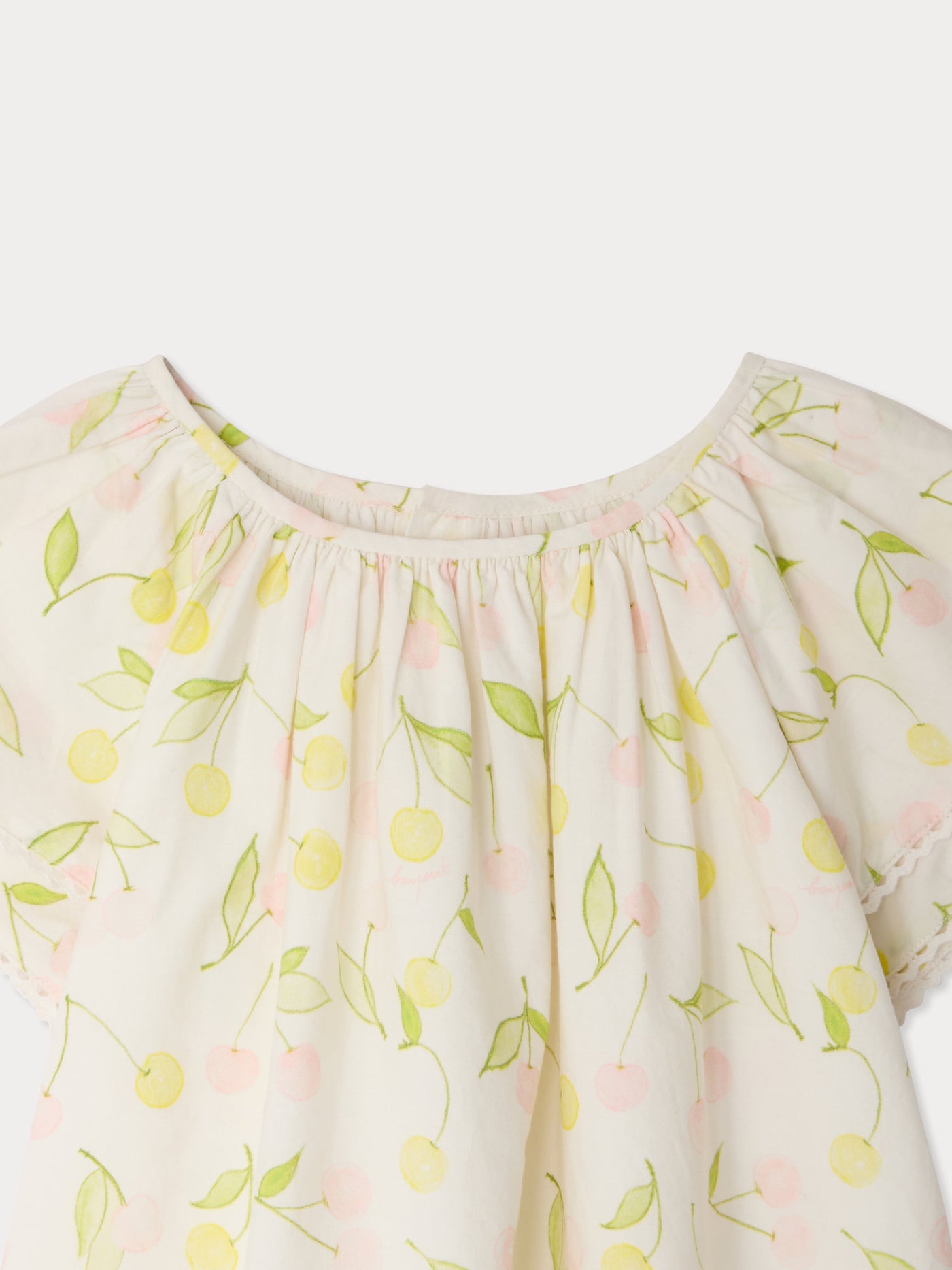 Smocked Salome dress in organic cotton poplin