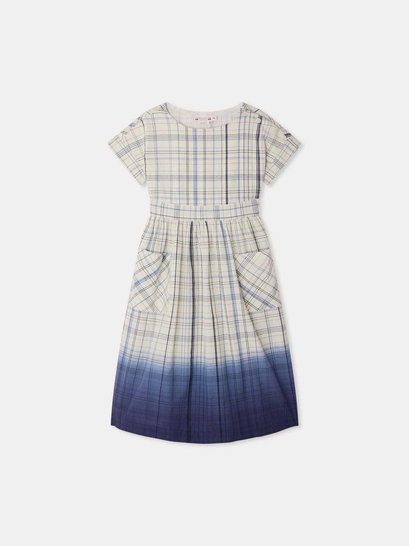 Edelweiss checkered and overdyed dress