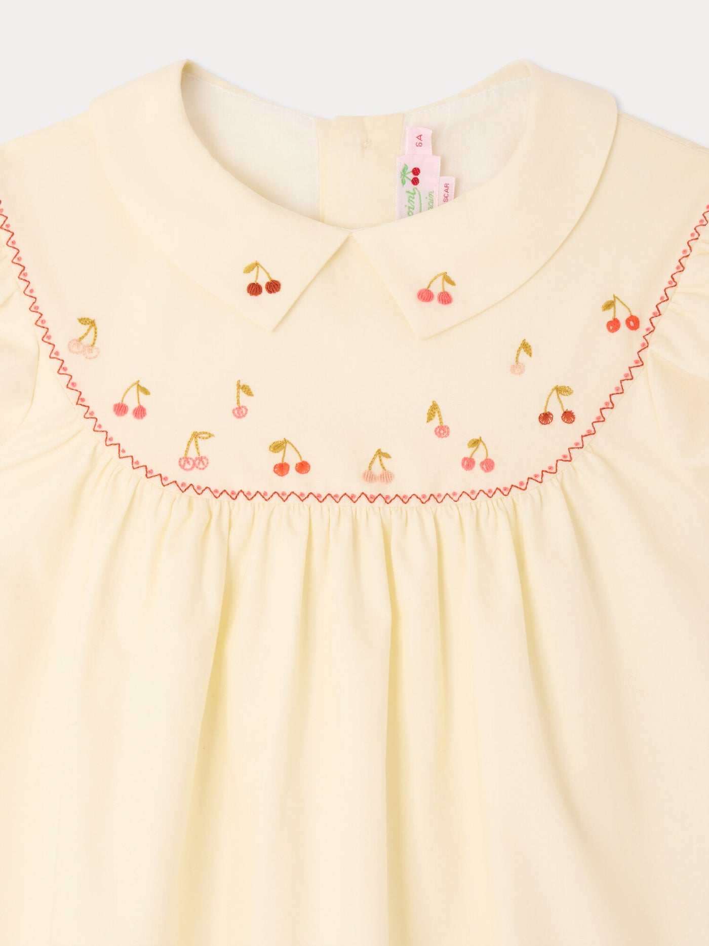 Lacey-Ann dress hand-embroidered in organic cotton