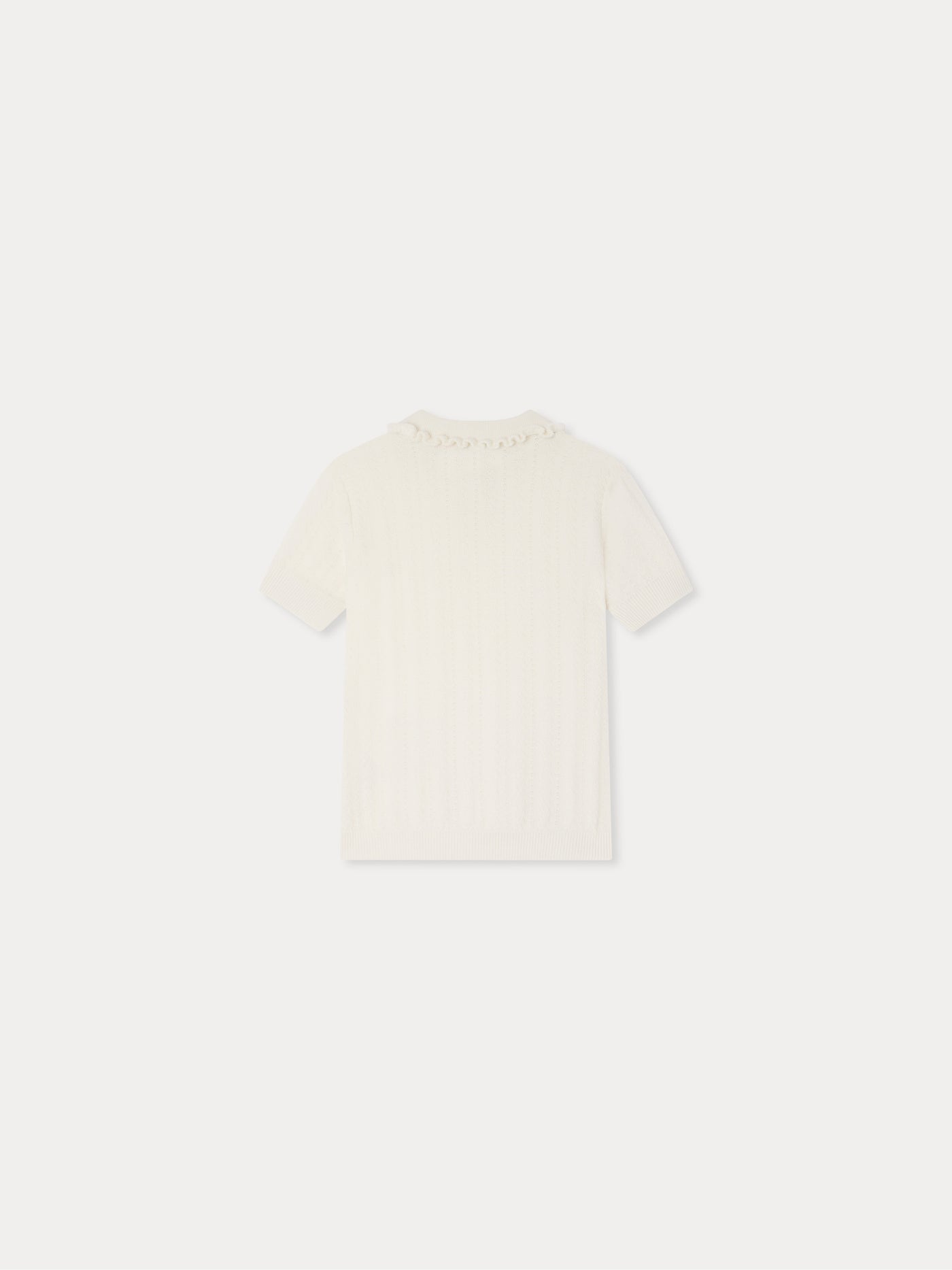 Landry pointelle knit sweater in organic cotton