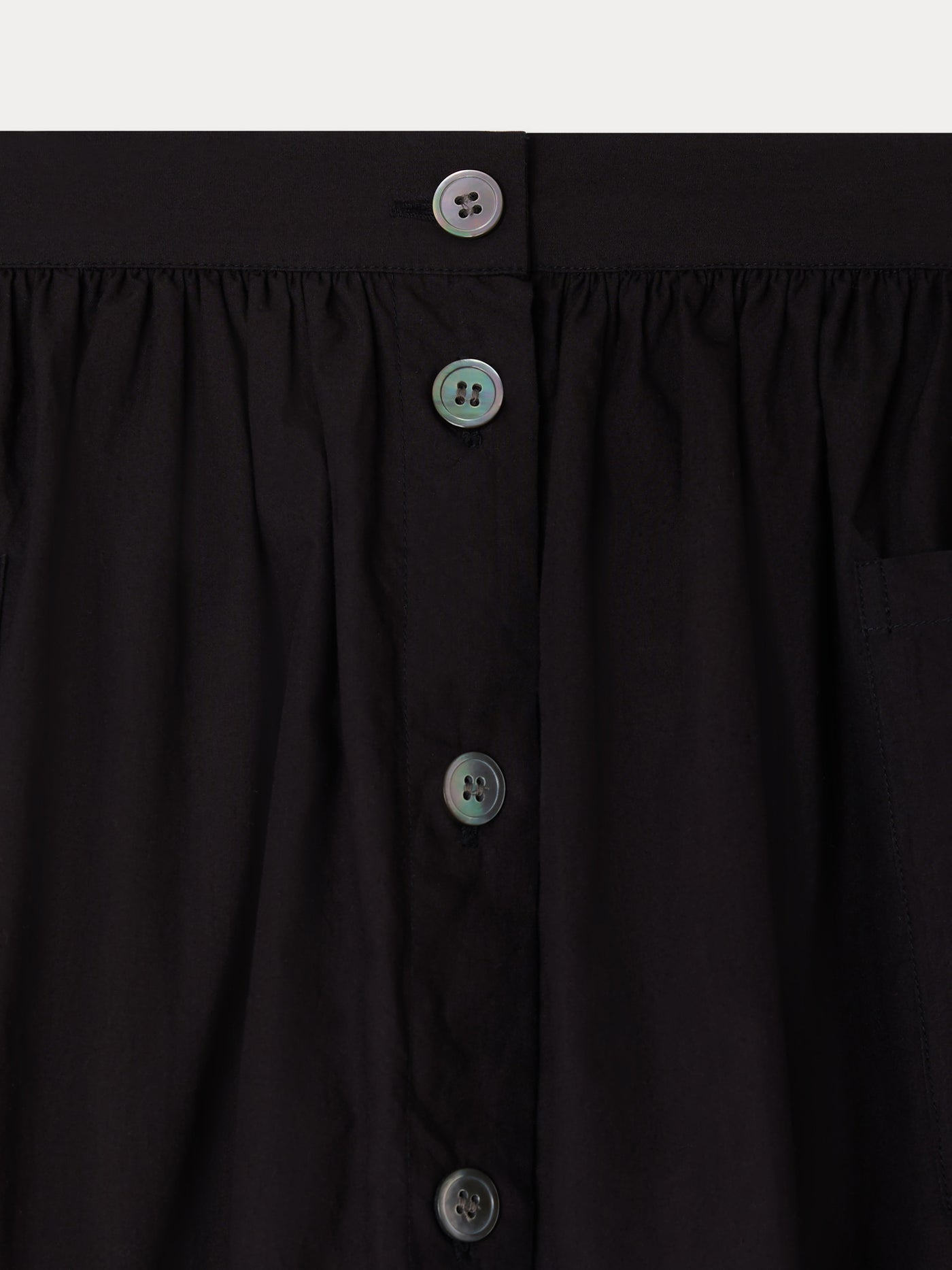 Lierre skirt hand-embroidered in organic cotton poplin