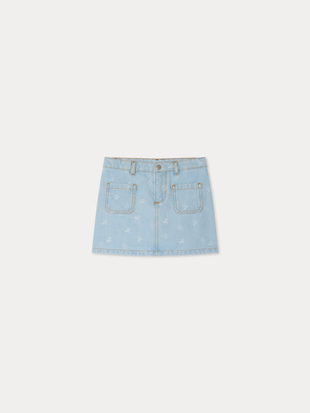 Tison skirt in cherry jacquard denim • Bonpoint