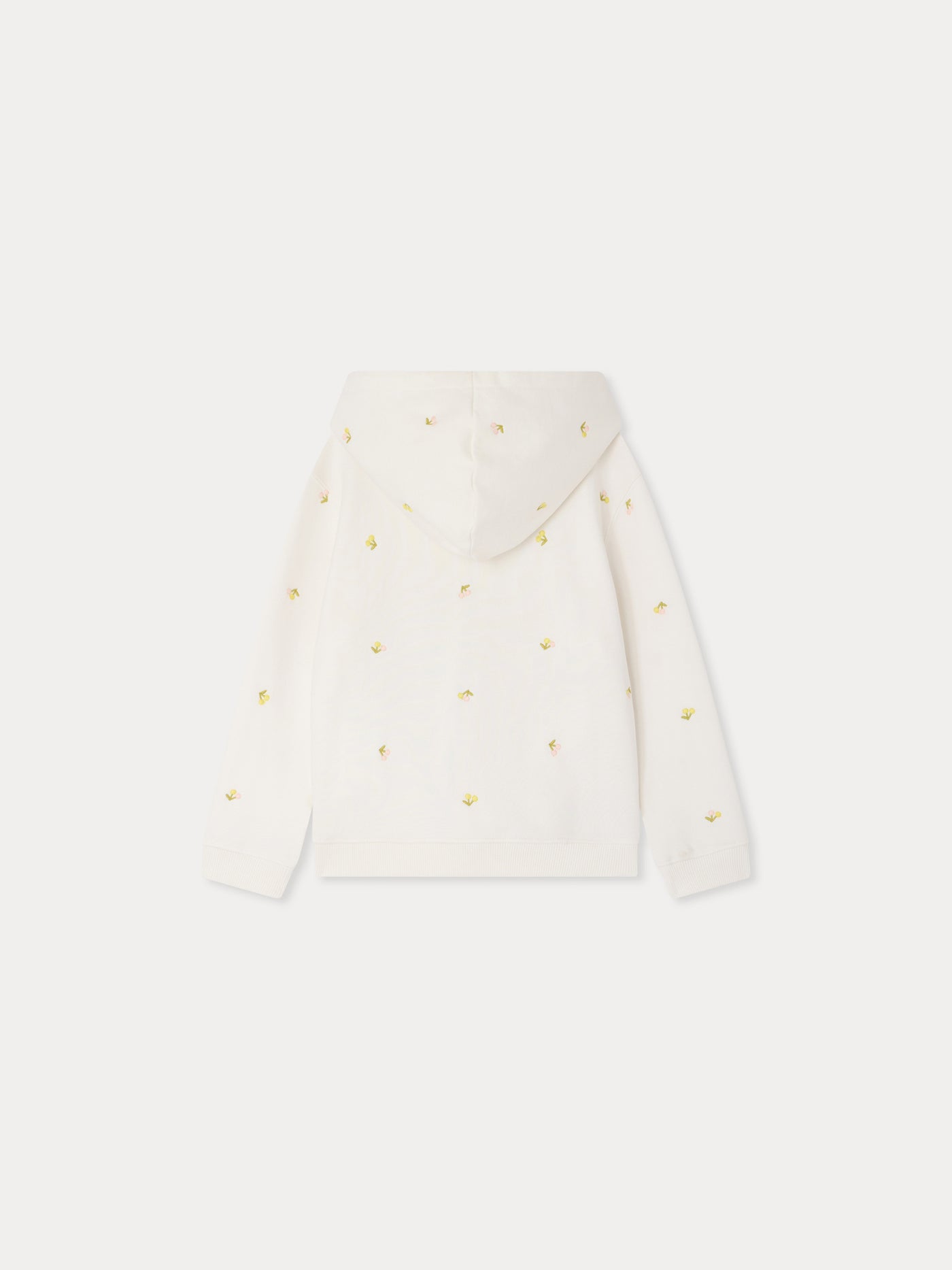 Talent hoodie embroidered with cherries in organic cotton