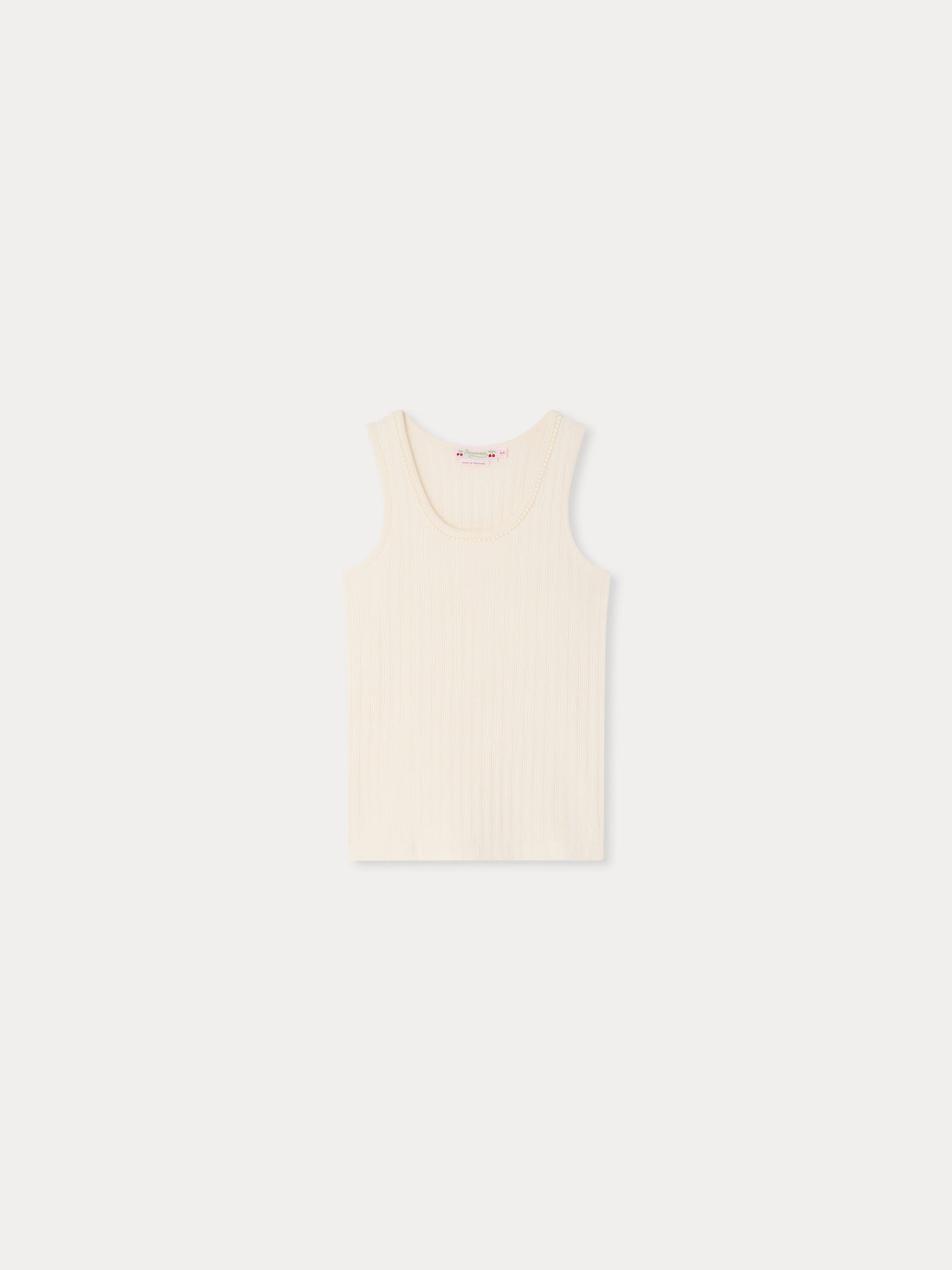 Edina tank top with scalloped collar