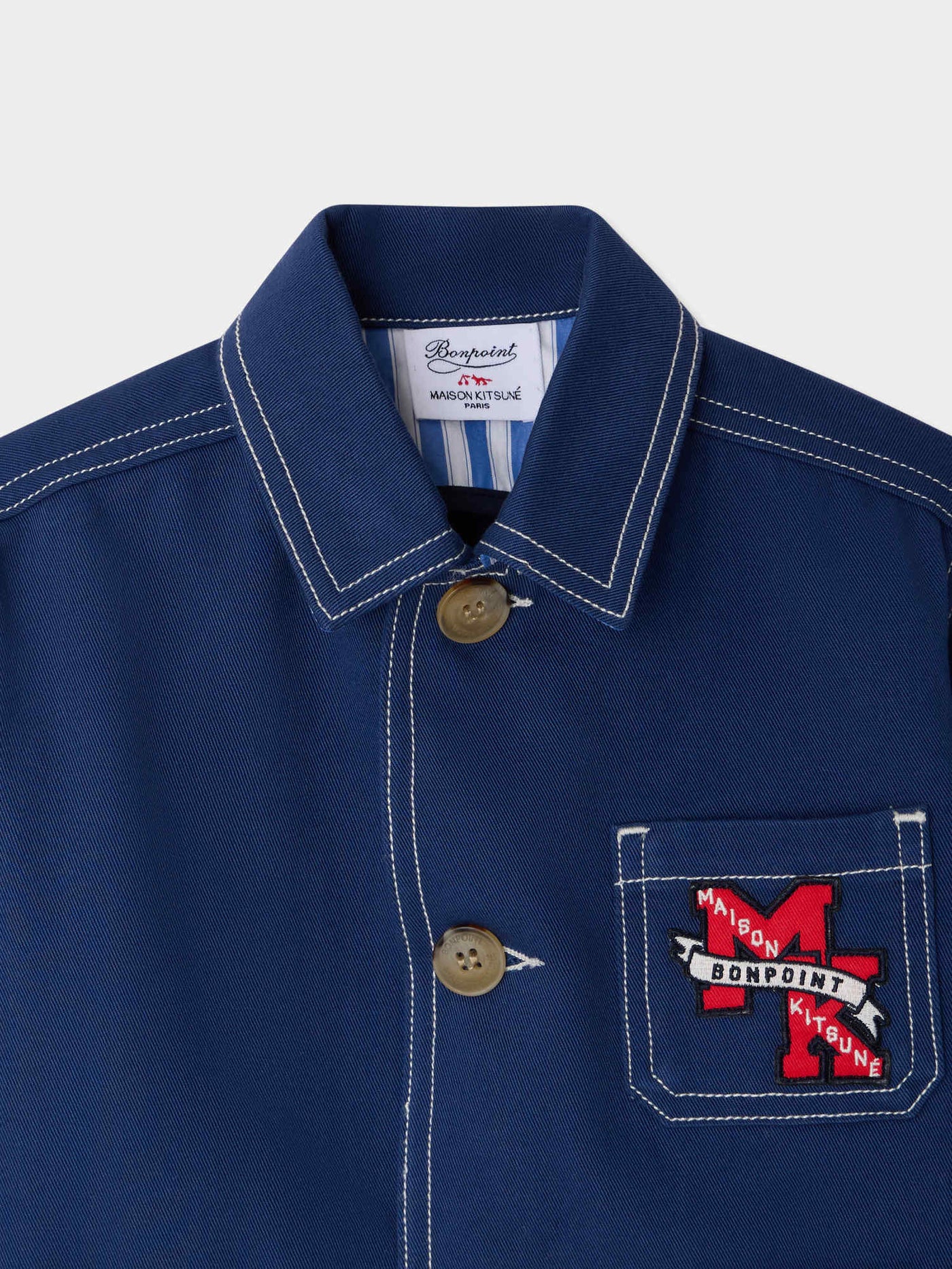 Bonpoint x Maison Kitsuné Linus jacket embroidered on the back