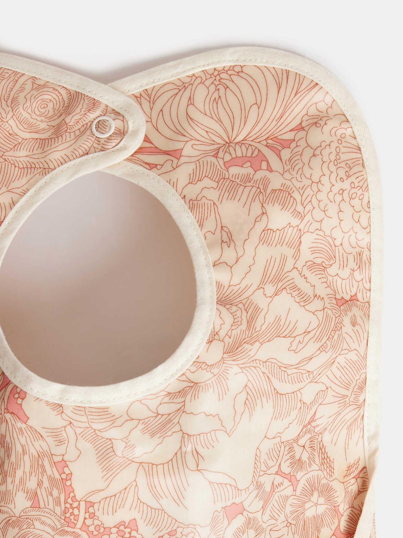 Clip coated bib in Liberty organic cotton fabric
