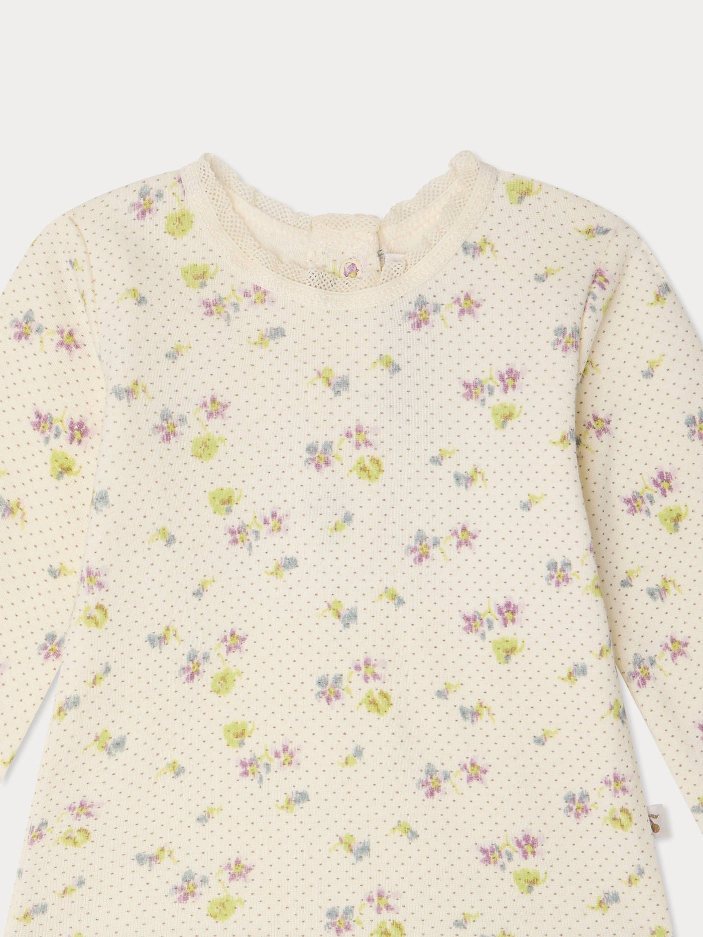 Genna set with polka dot and floral print in organic cotton