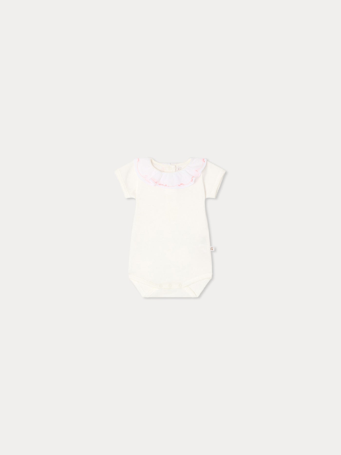 Body June Je t'aime hand-embroidered in organic cotton