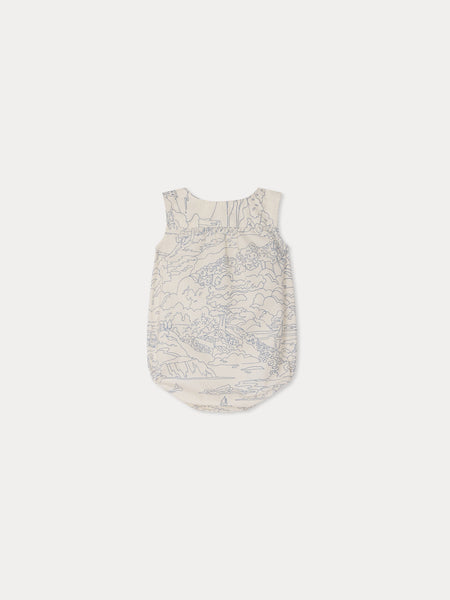 Nico printed romper in organic cotton • Bonpoint