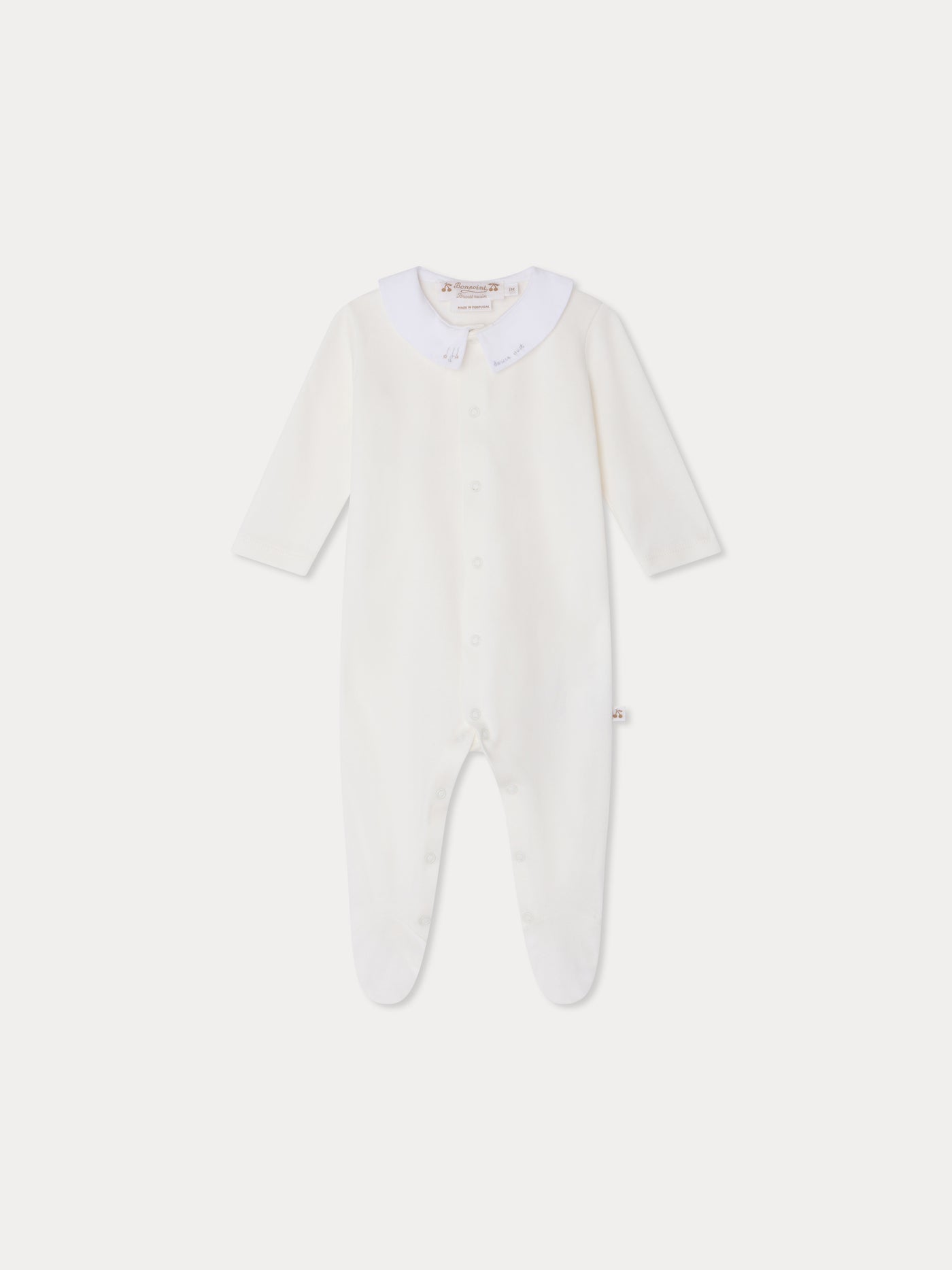 Lennie pyjamas "douce nuit" hand-embroidered in organic cotton