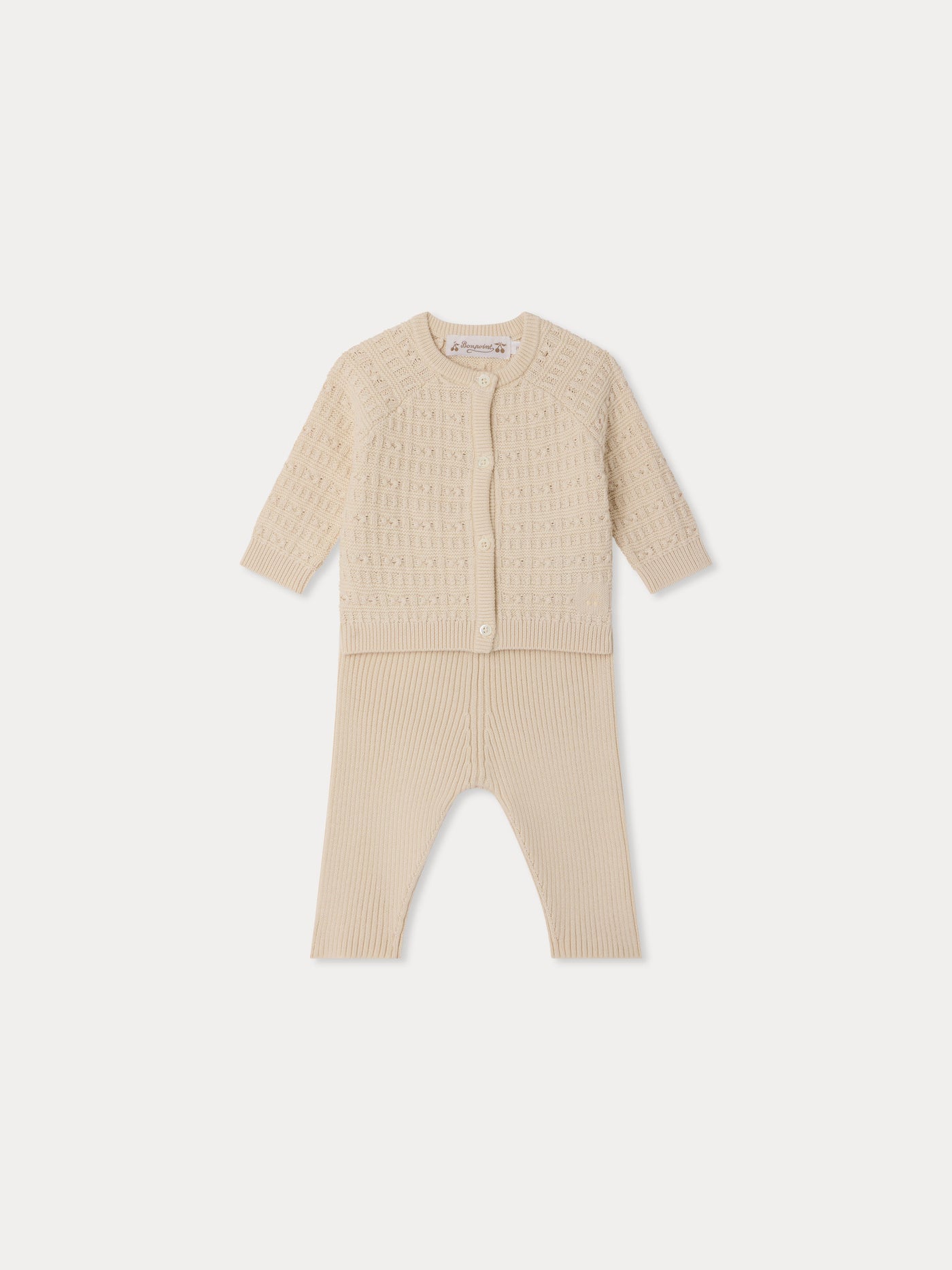 Liusto fancy knit set in organic cotton
