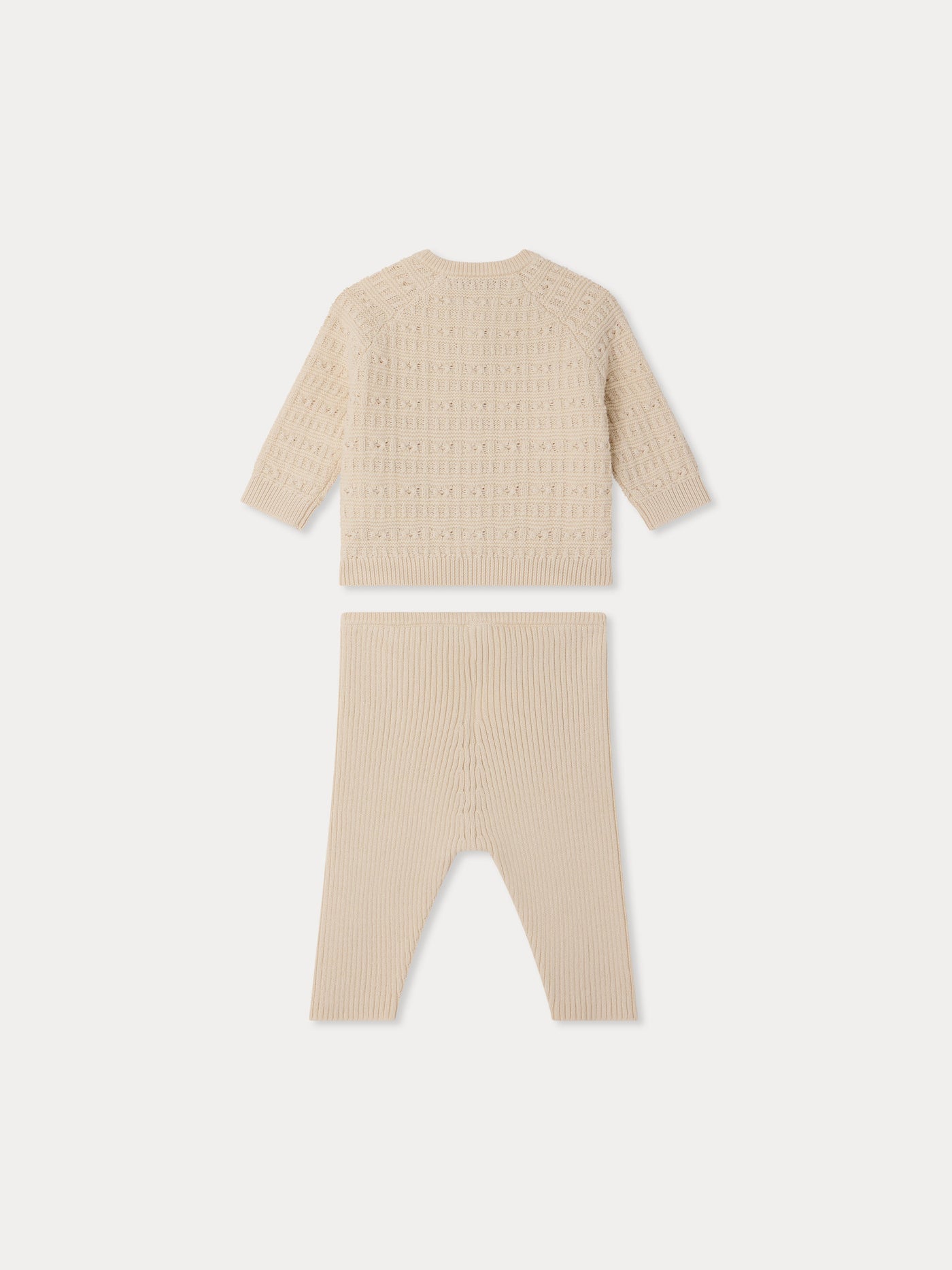 Liusto fancy knit set in organic cotton