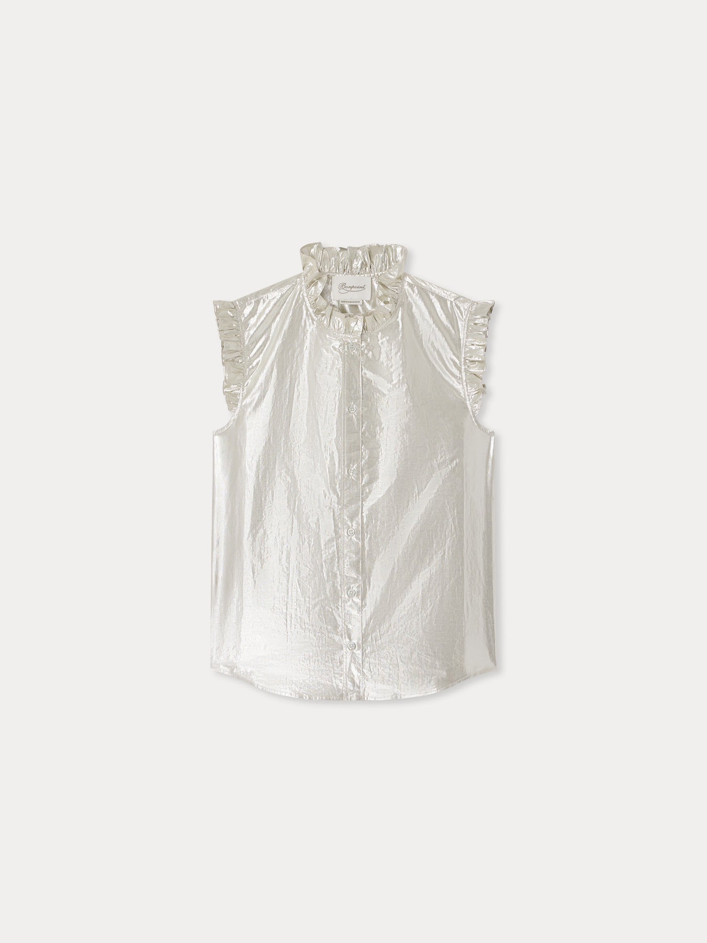 Loulou blouse in silver lurex