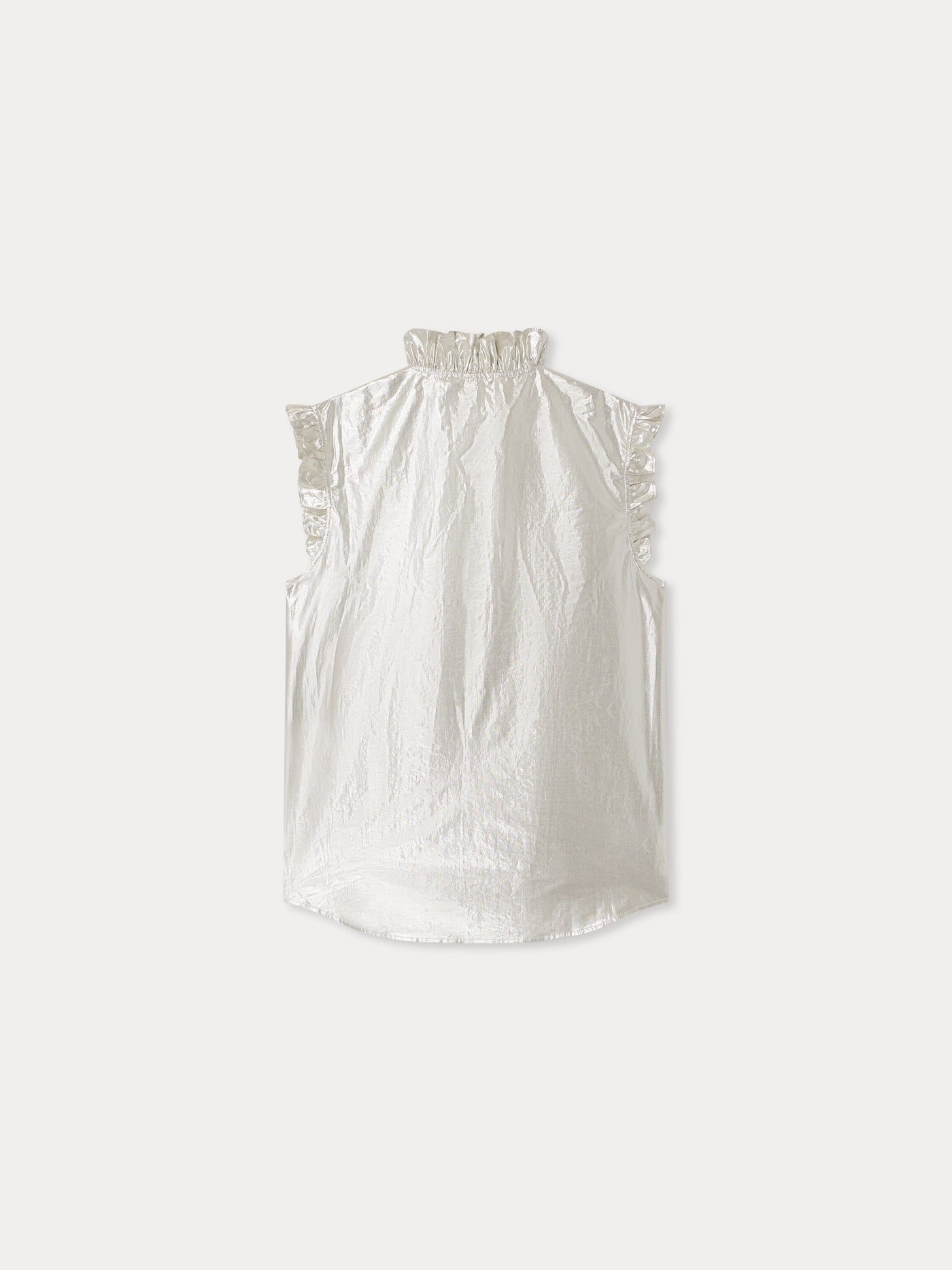 Loulou blouse in silver lurex