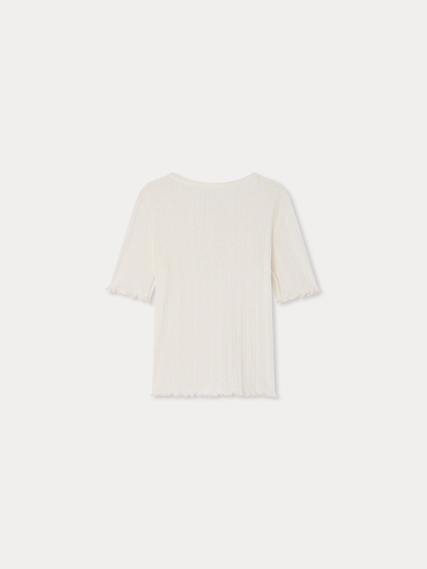 Luisetta t-shirt "amour" pointelle knit in organic cotton