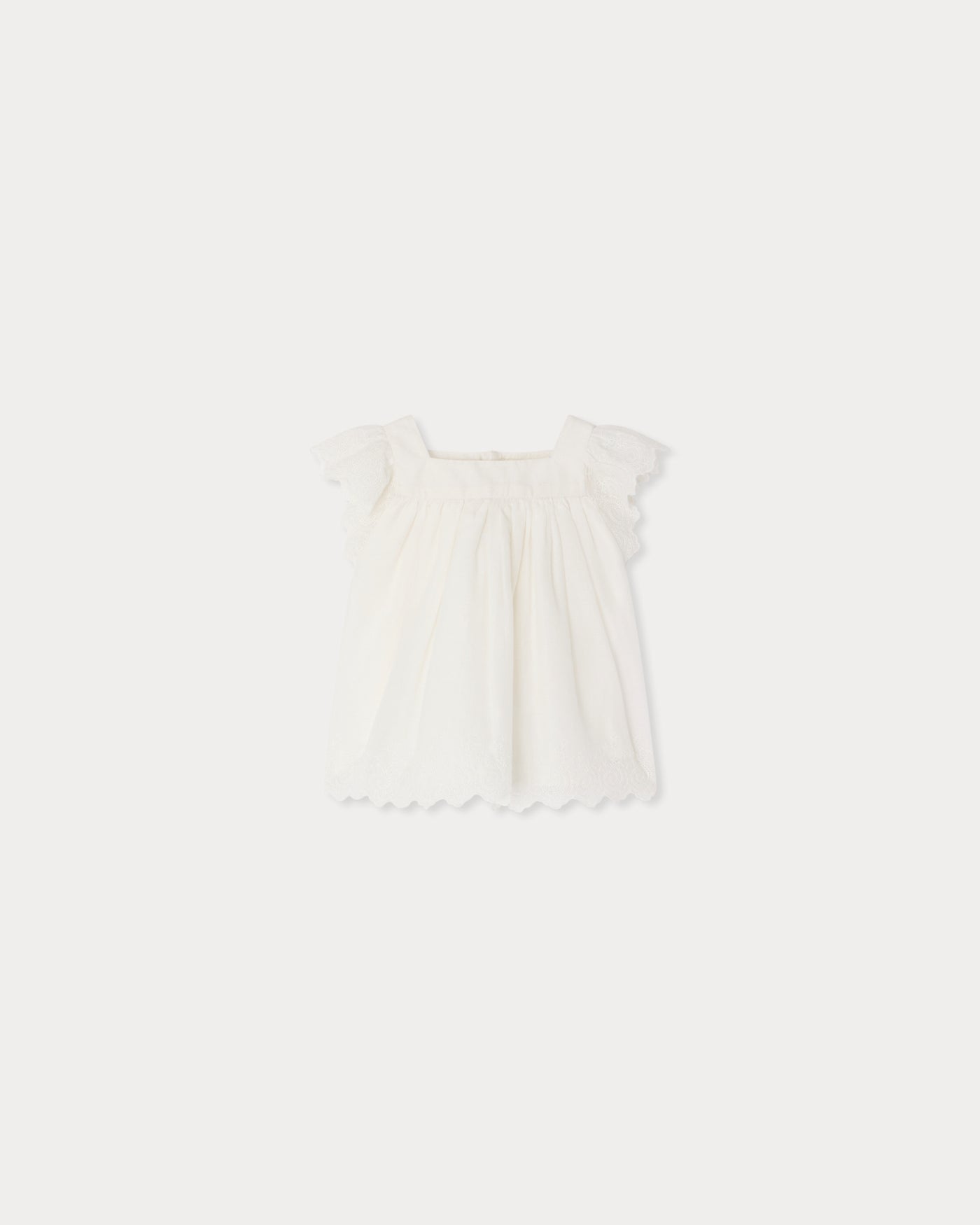 Layli blouse with broderie anglaise in organic cotton