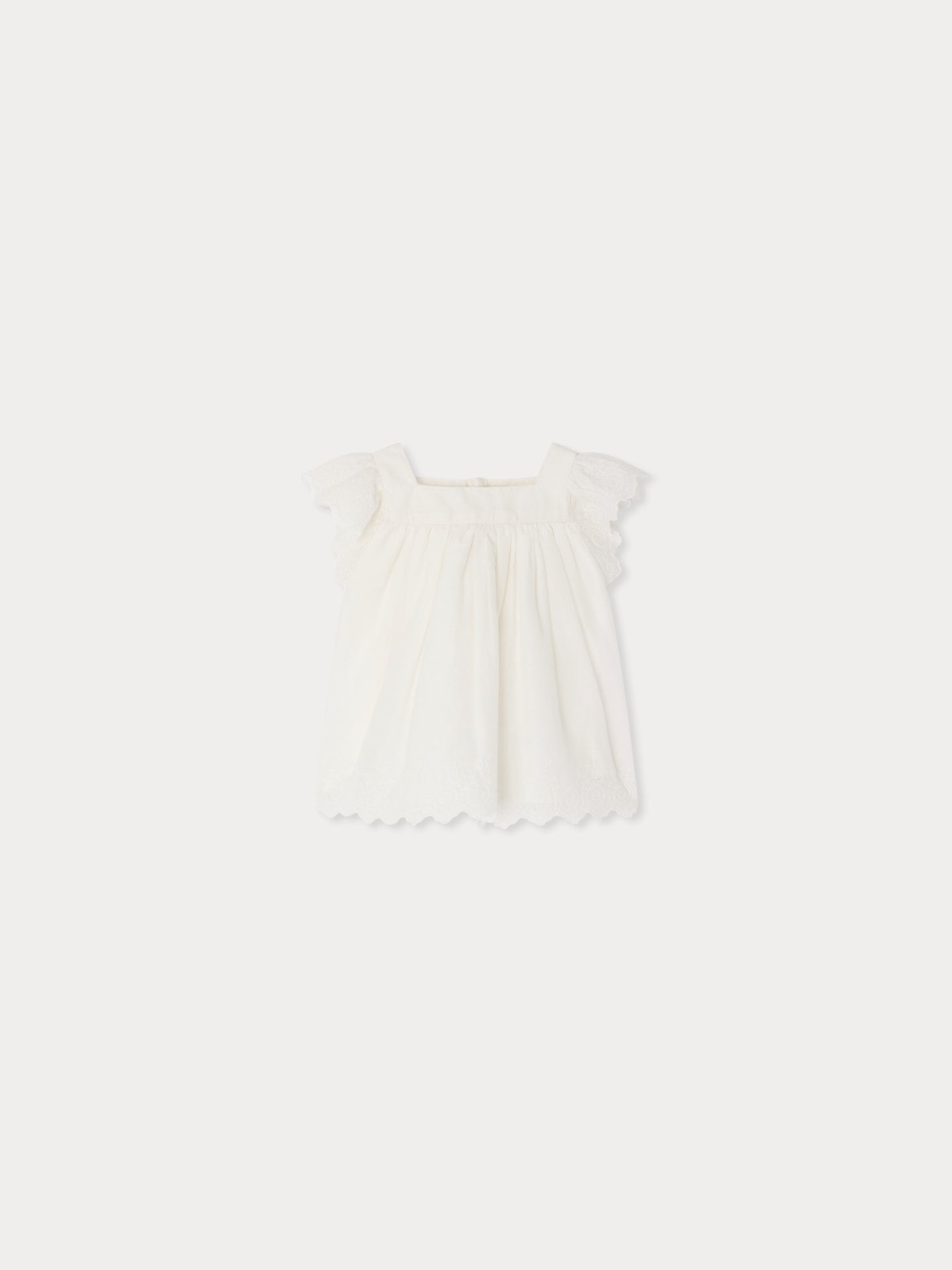 Layli blouse with broderie anglaise in organic cotton