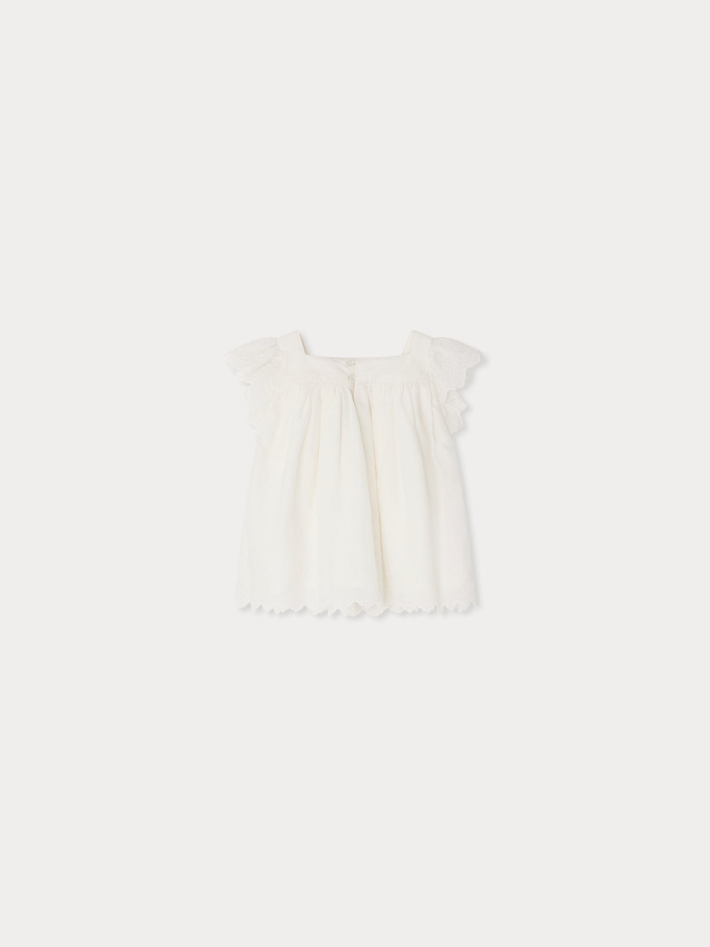 Layli blouse with broderie anglaise in organic cotton