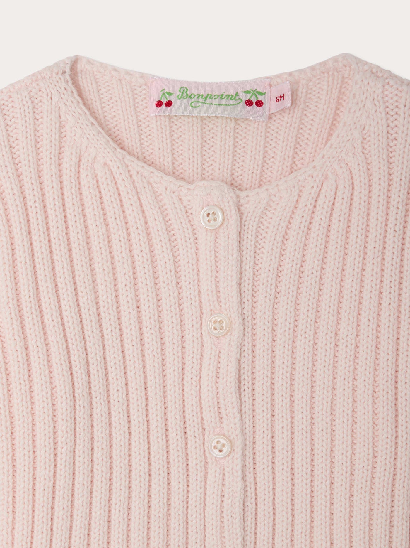 Esil round neck cardigan in organic cotton and cashmere