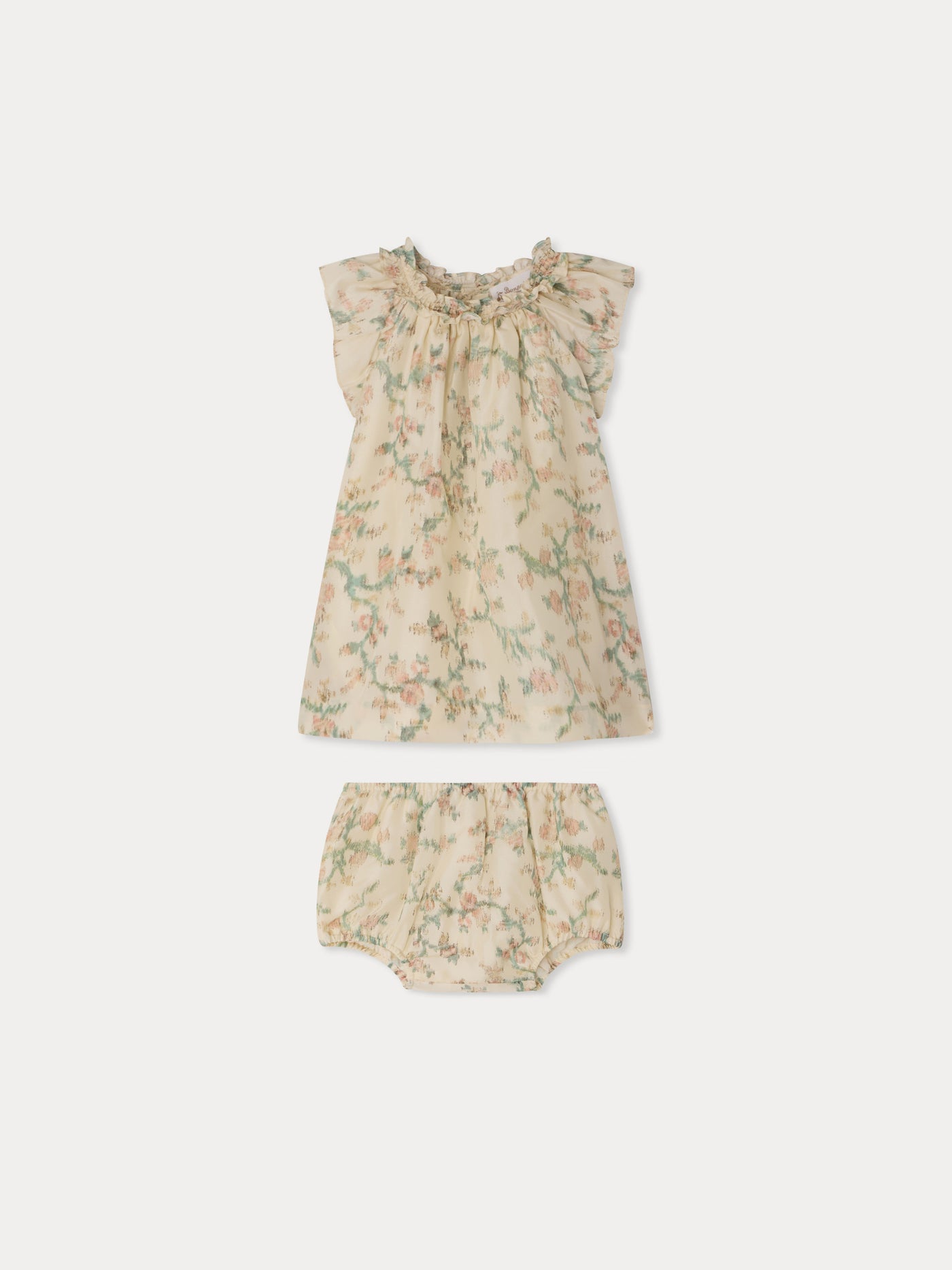 Loudna silk dress with floral print