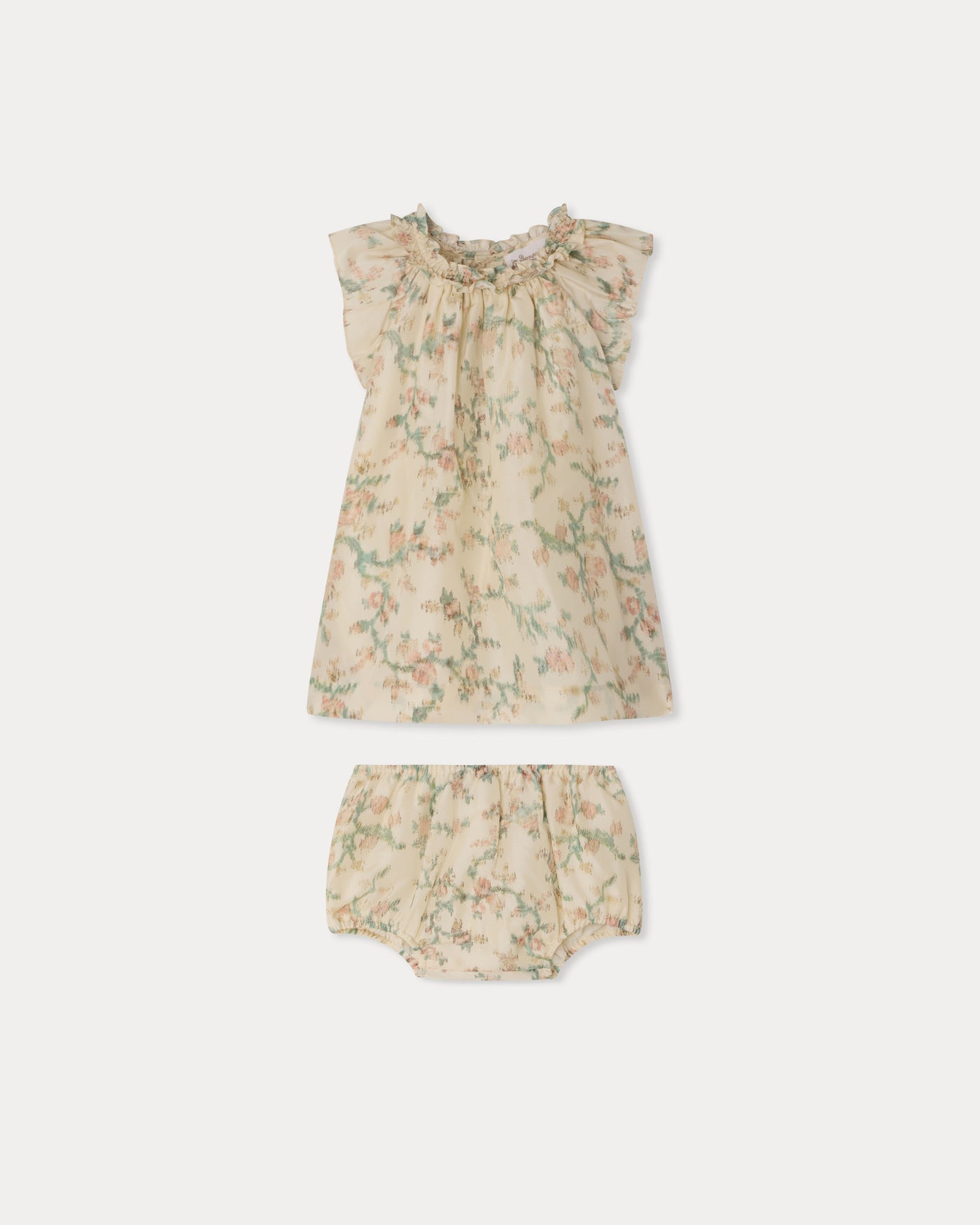 Loudna silk dress with floral print