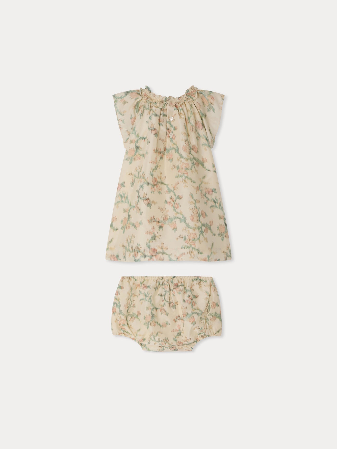 Loudna silk dress with floral print