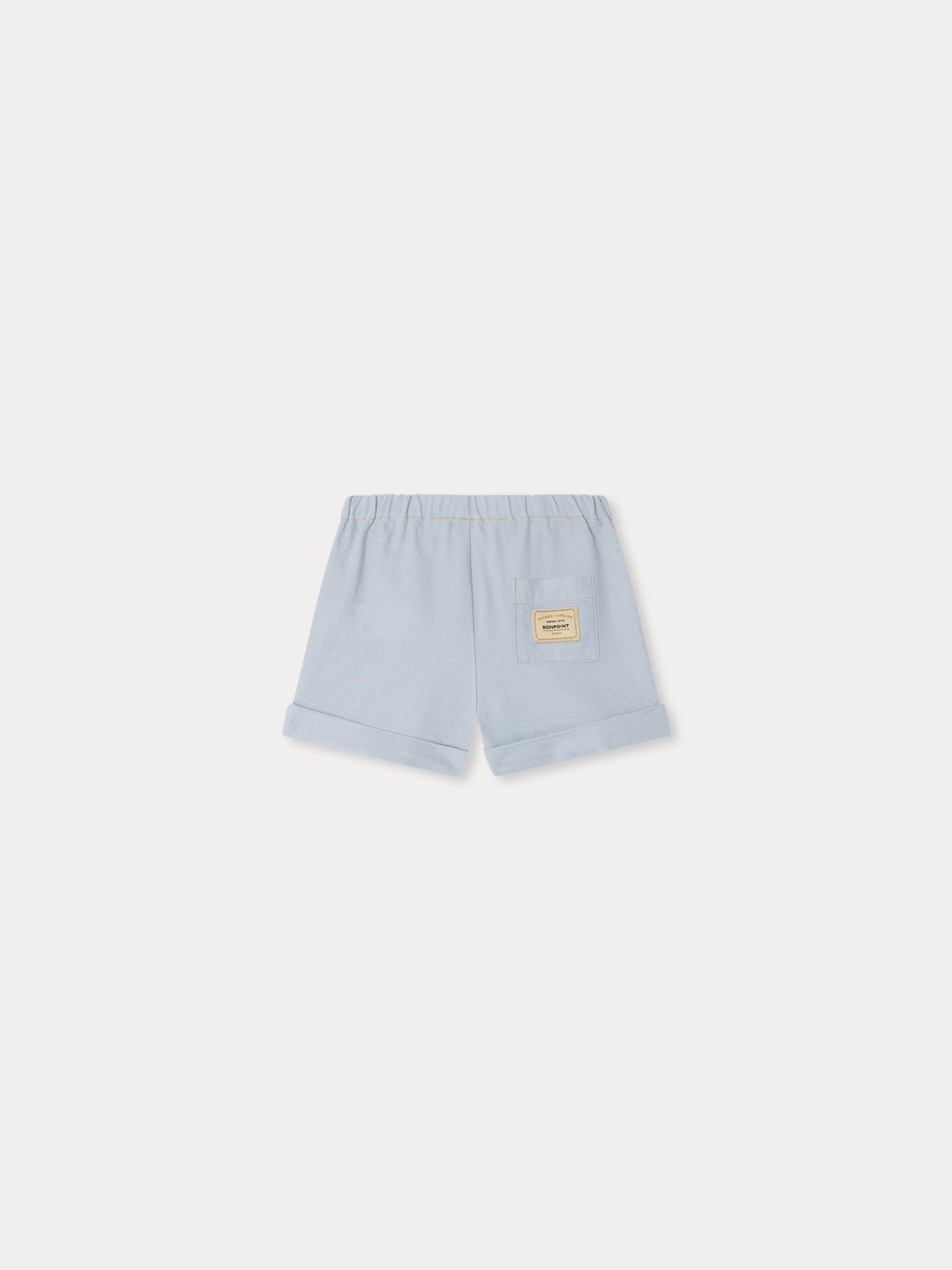 Ecady sky blue shorts in organic cotton